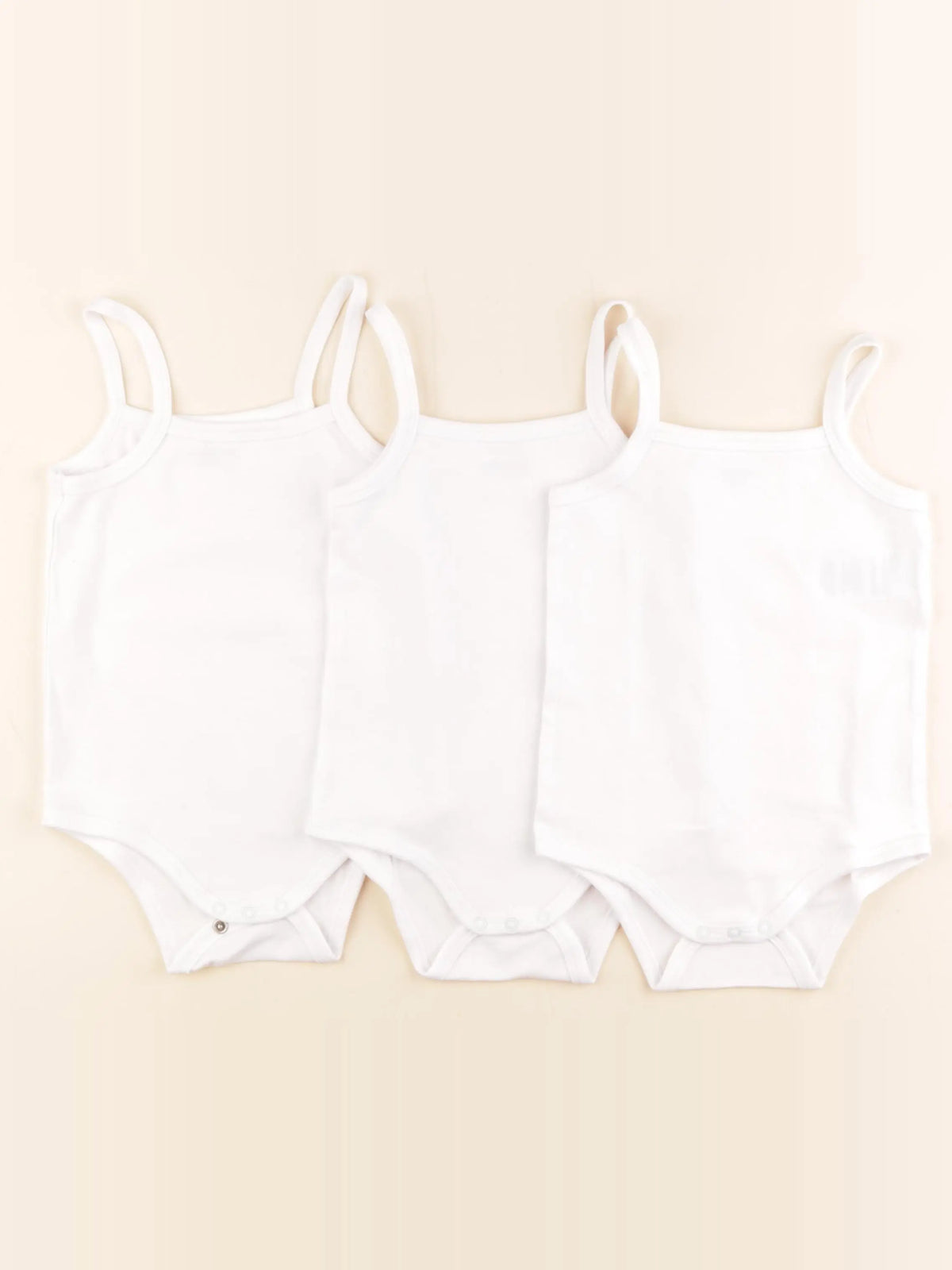 Vertbaudet - lot de 3 bodies en coton blanc - 36 mois
