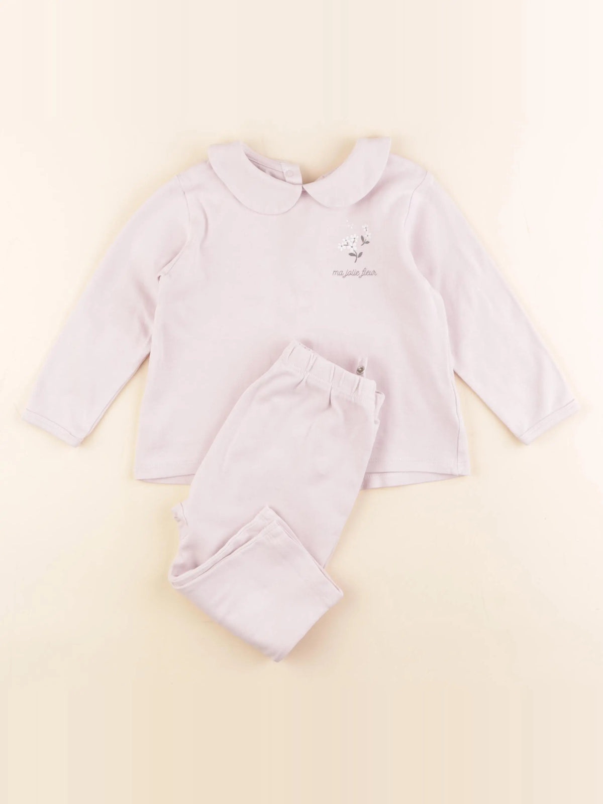 Vertbaudet - pyjama coton violet - 36 mois
