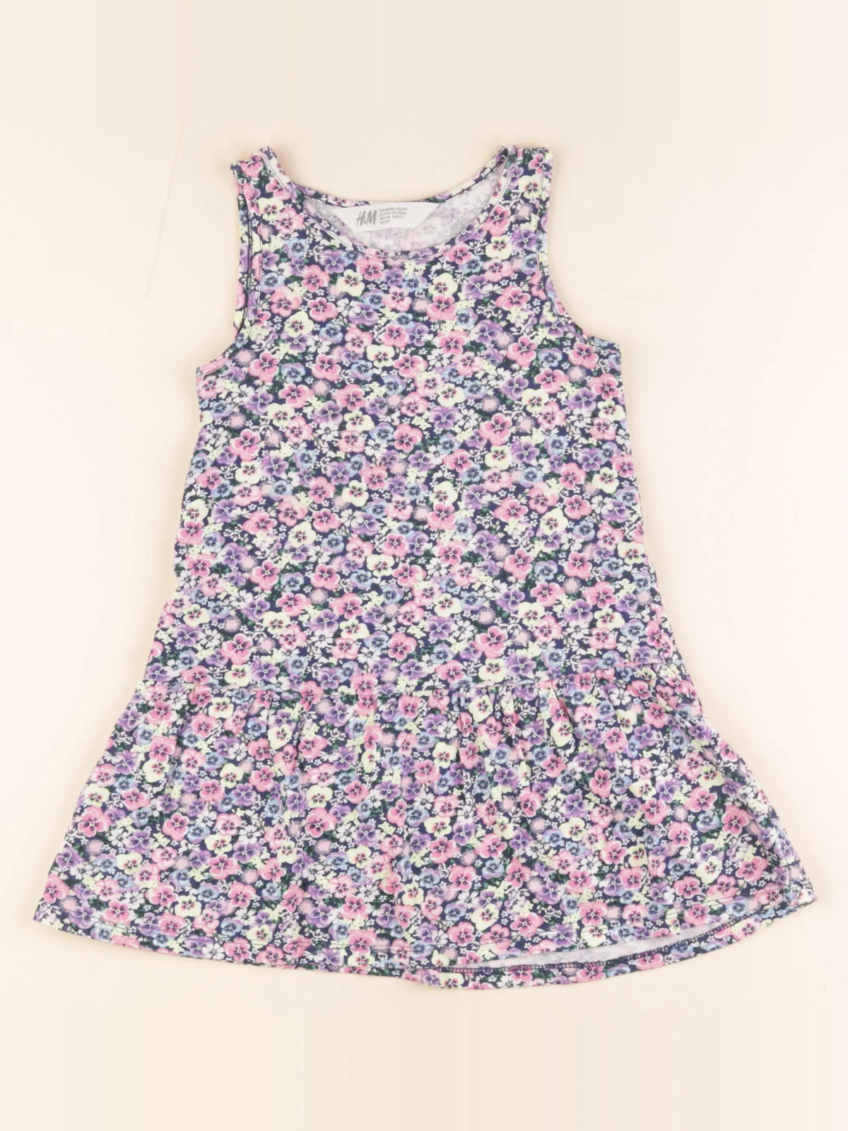 H&M - robe bleu - 2/4 ans