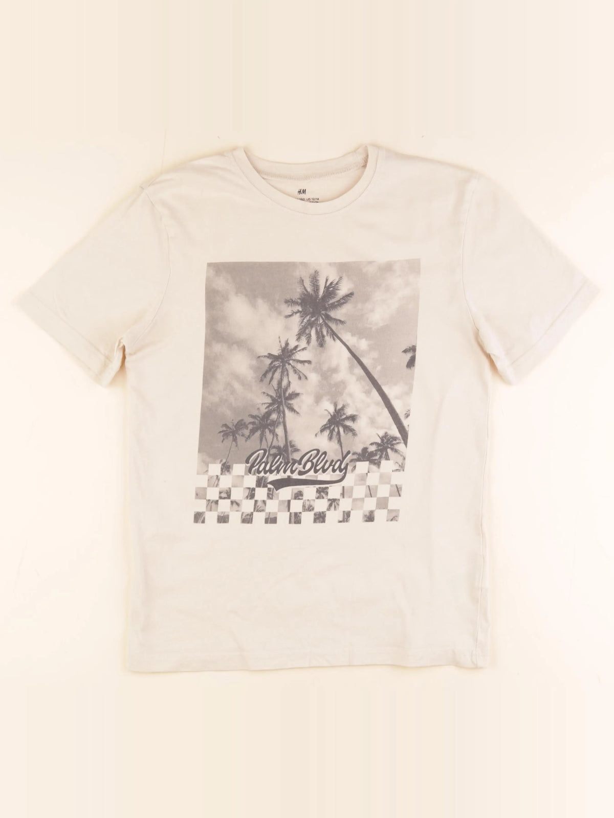 H&M - tee-shirt beige - 10/12 ans