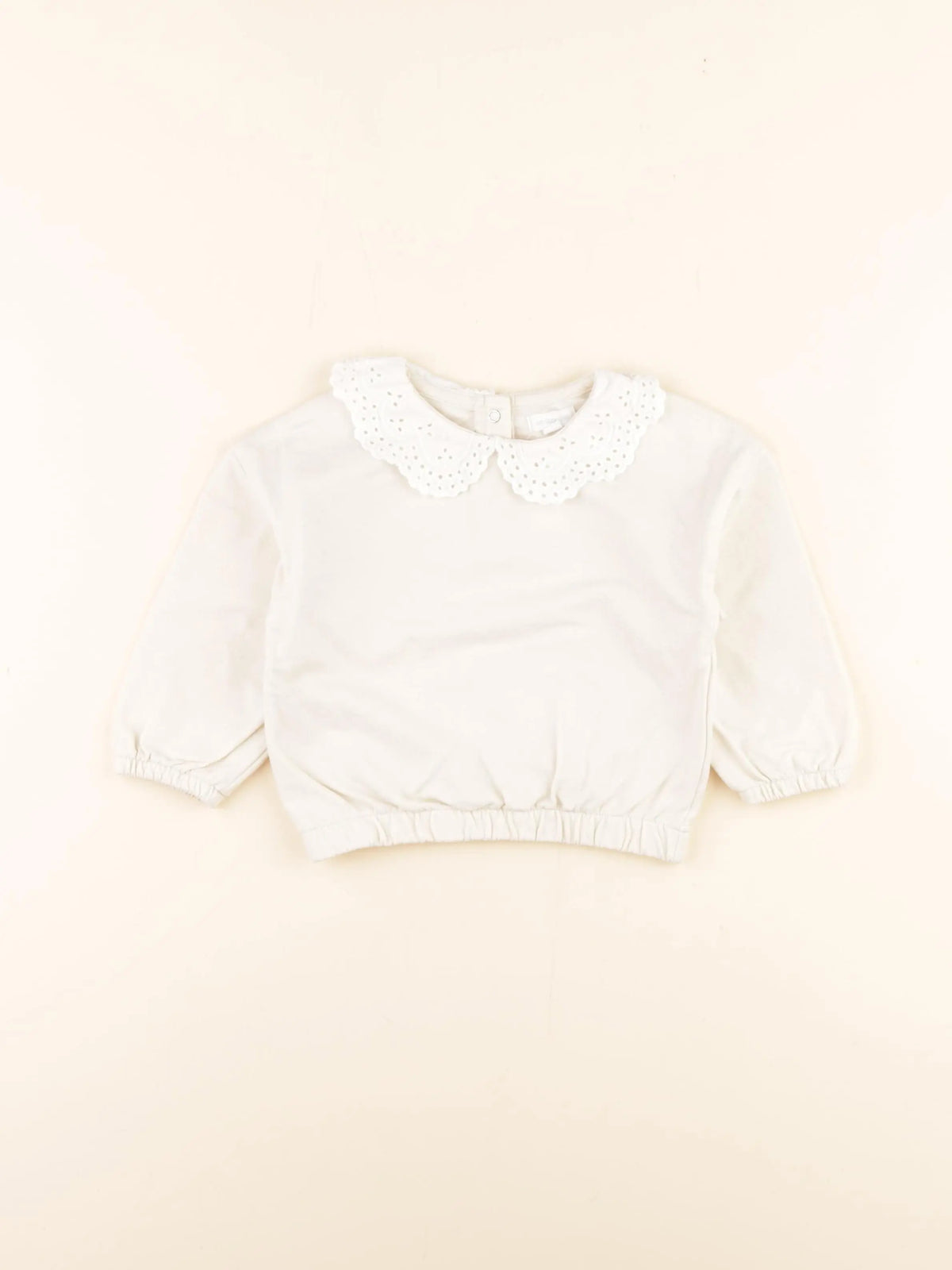 Vertbaudet - sweat blanc - 18 mois