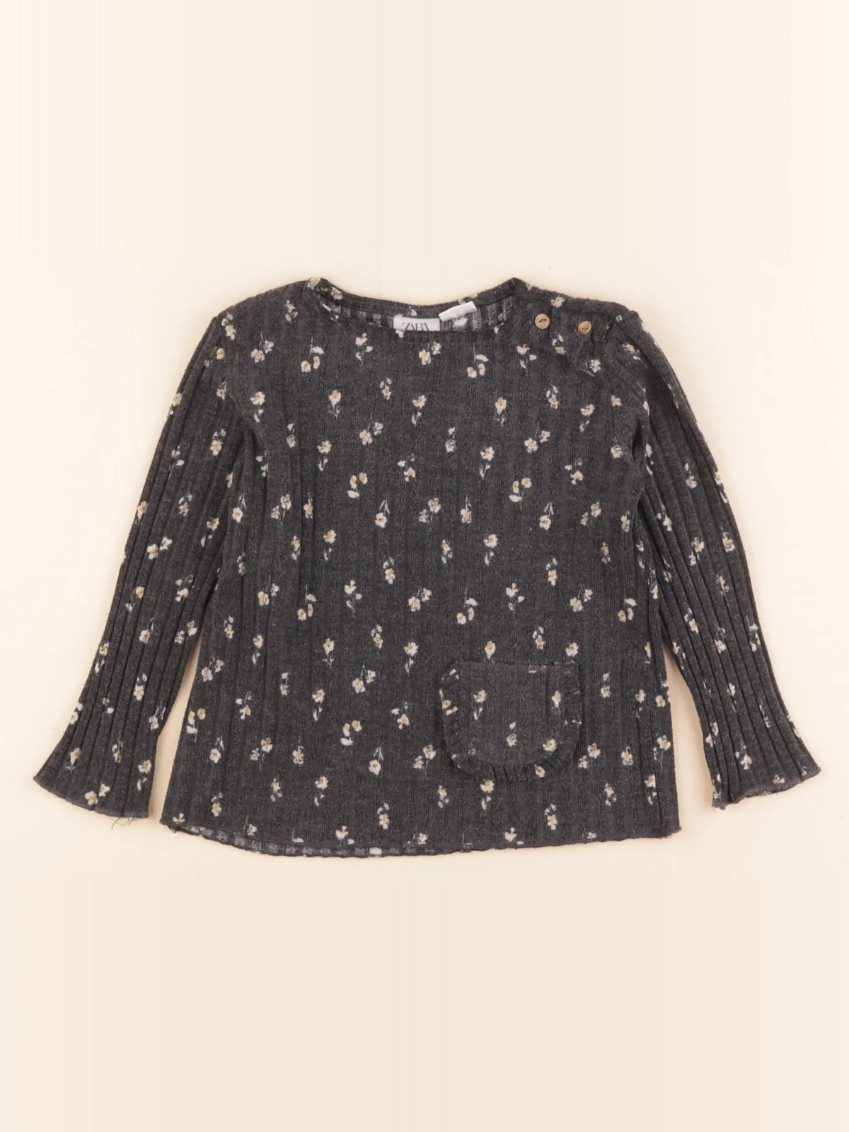 Zara - tee-shirt gris - 3/4 ans