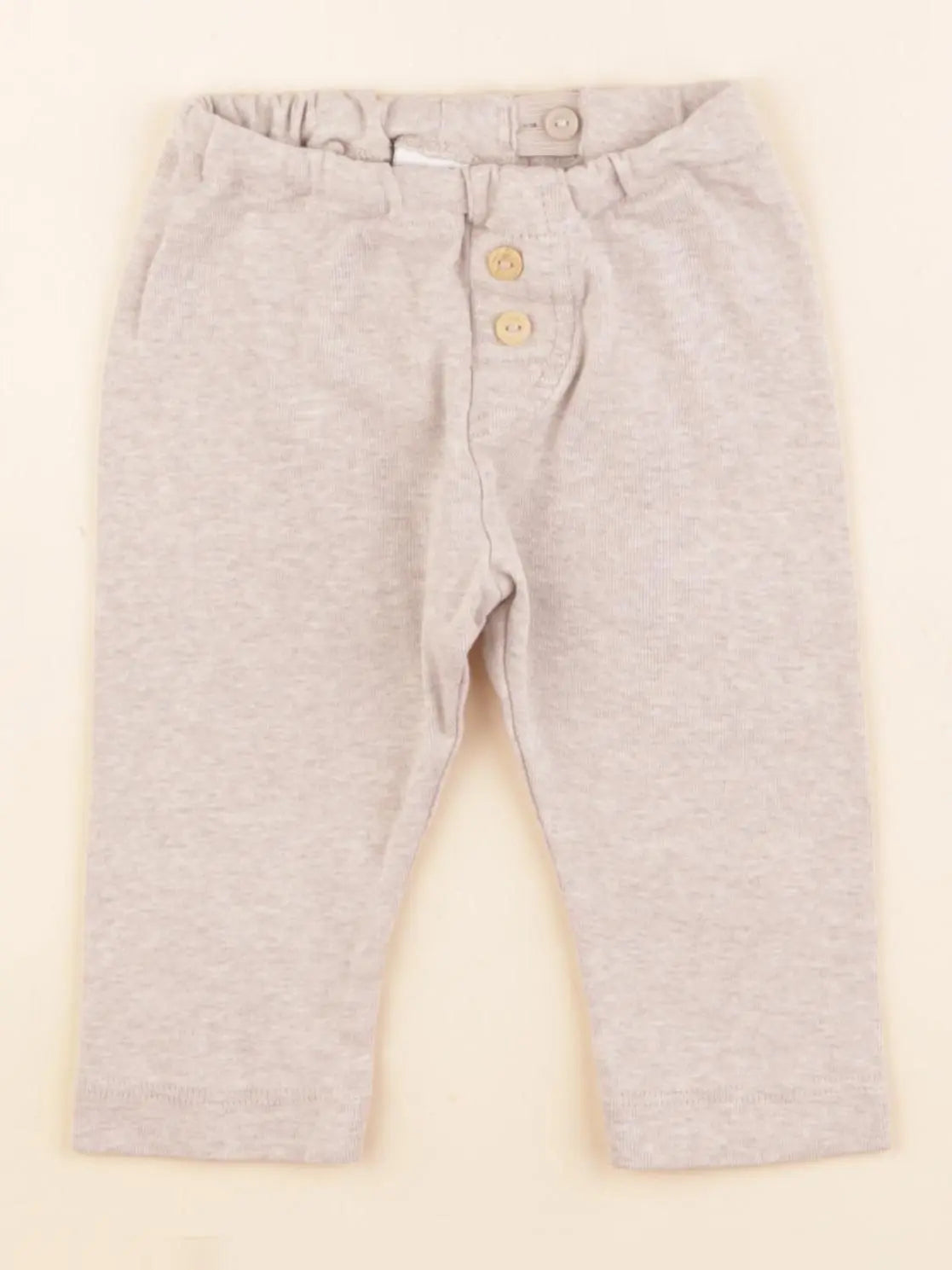 H&M - legging beige - 6/9 mois