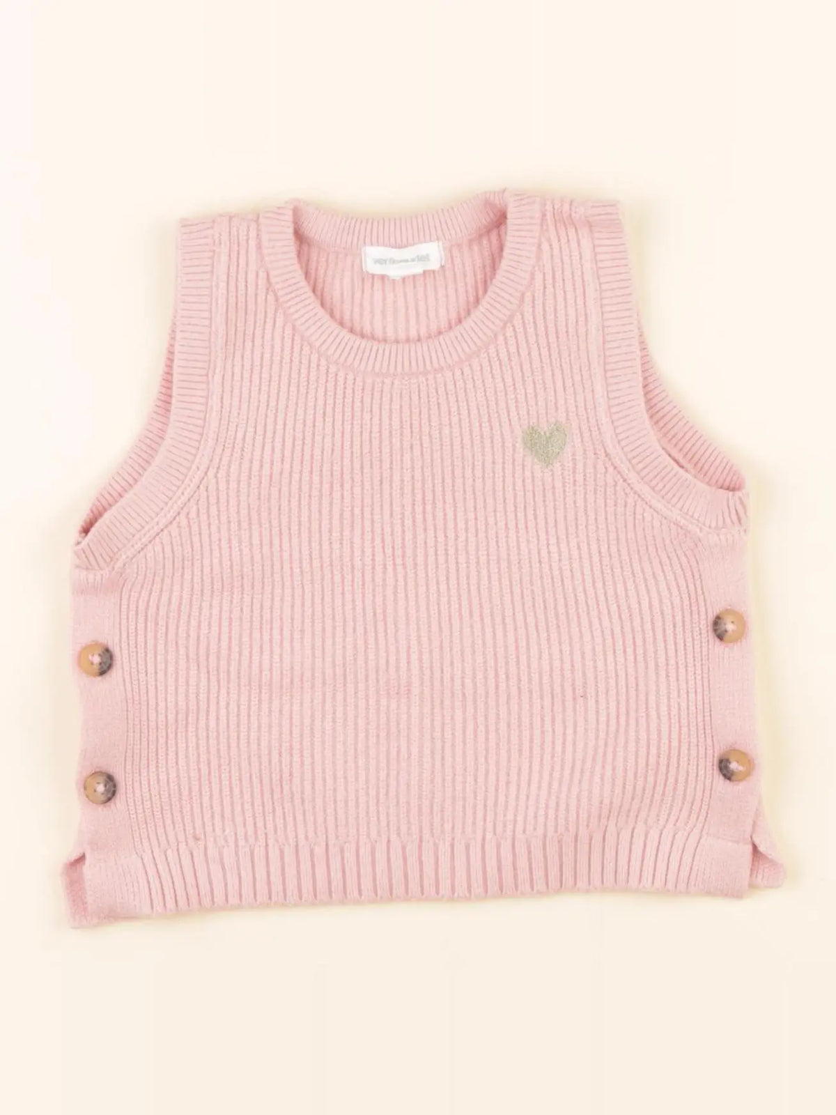Vertbaudet - pull rose - 12 mois