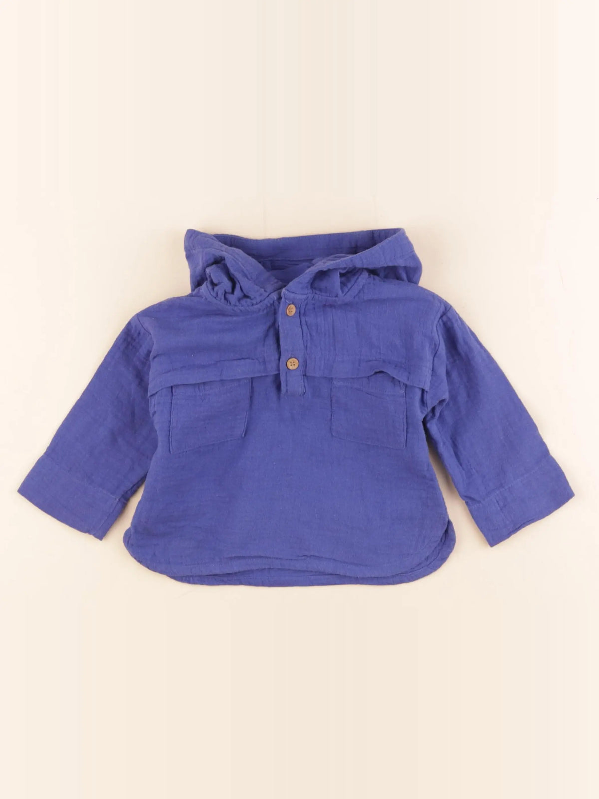 Vertbaudet - chemise bleu - 6 mois