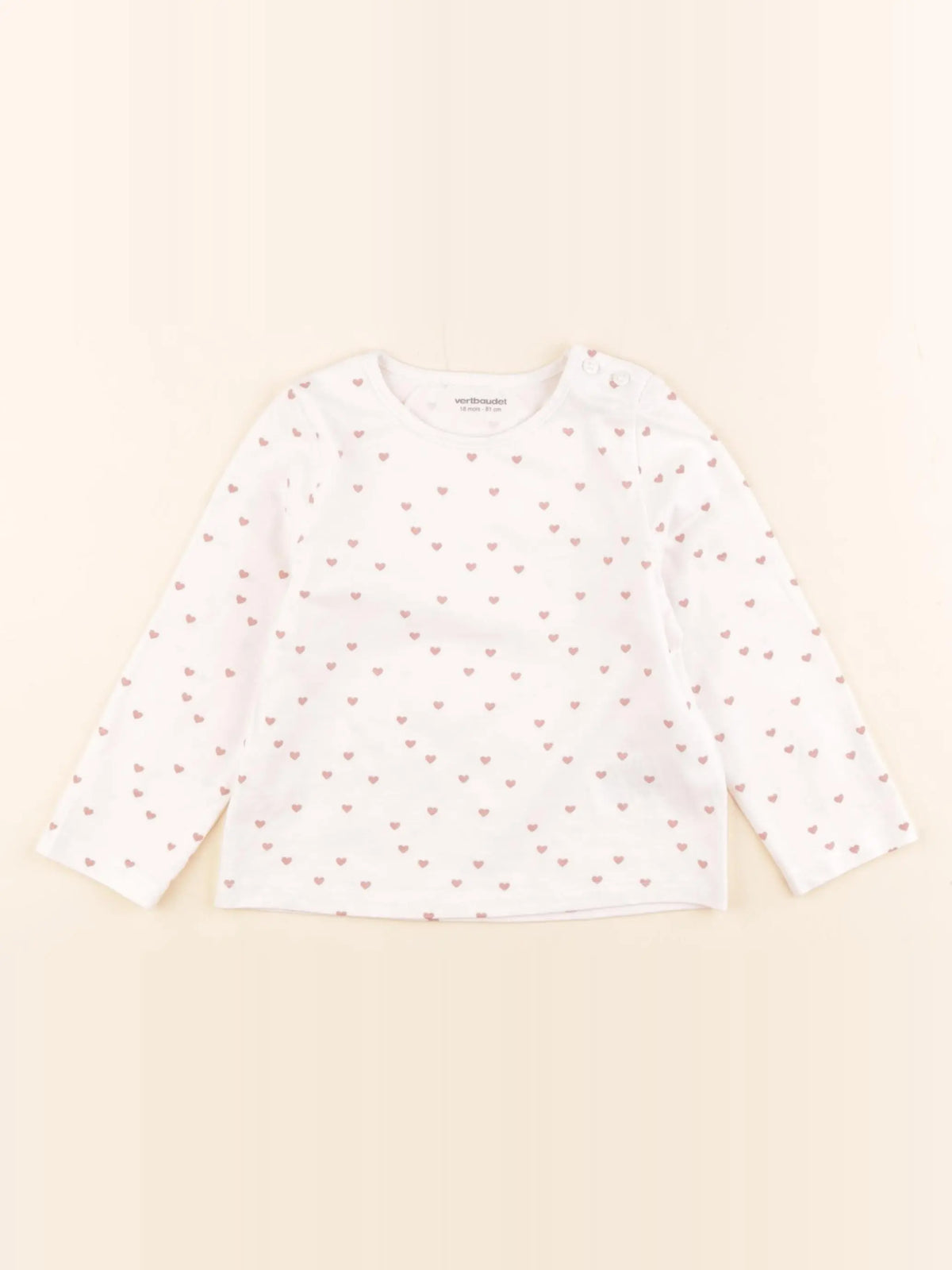Vertbaudet - tee-shirt blanc - 18 mois