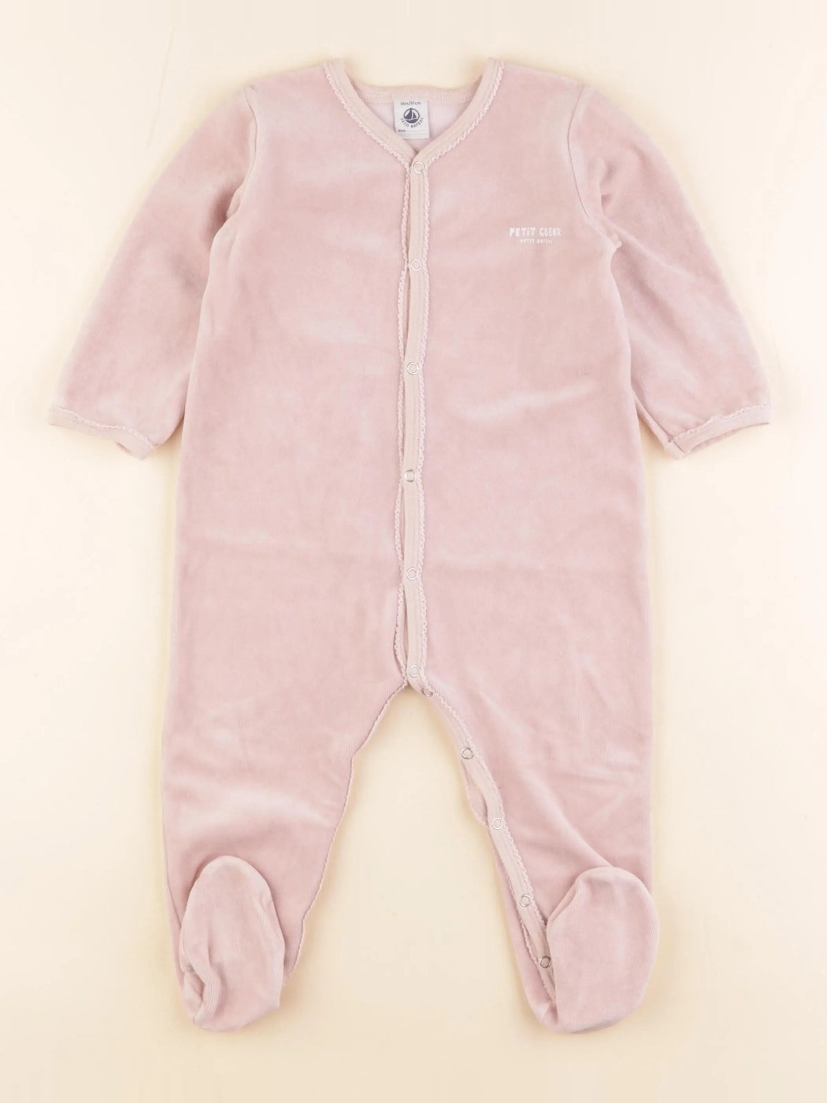 Petit Bateau - pyjama coton rose - 18 mois