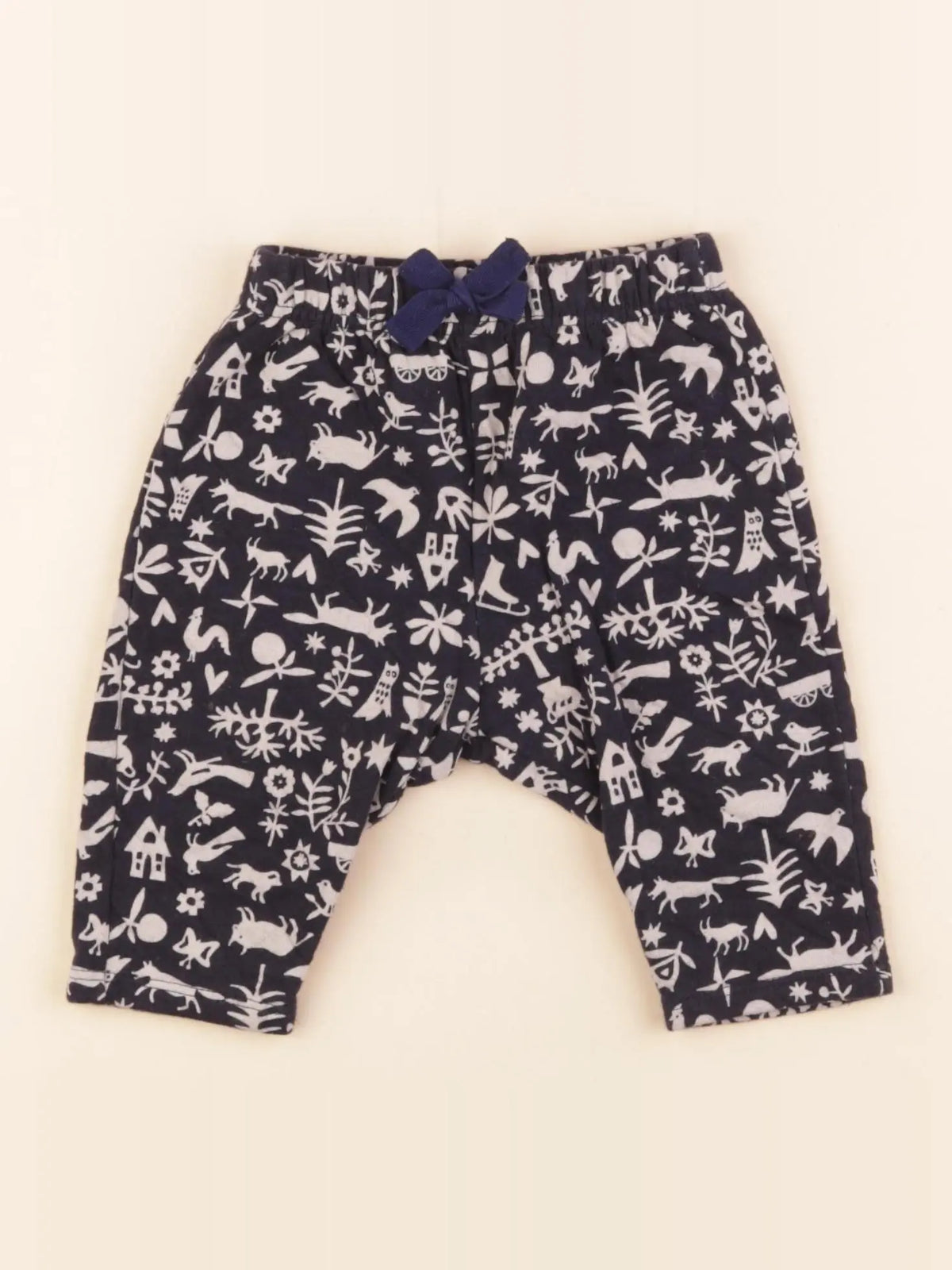 Petit Bateau - pantalon bleu - 6 mois