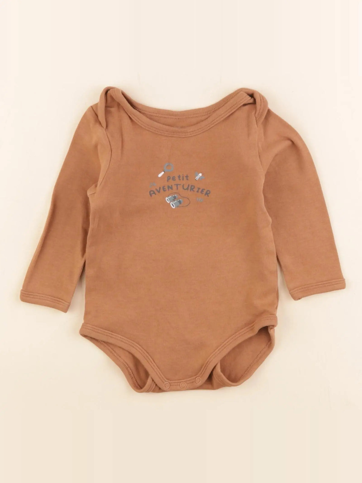 Vertbaudet - body marron - 12 mois