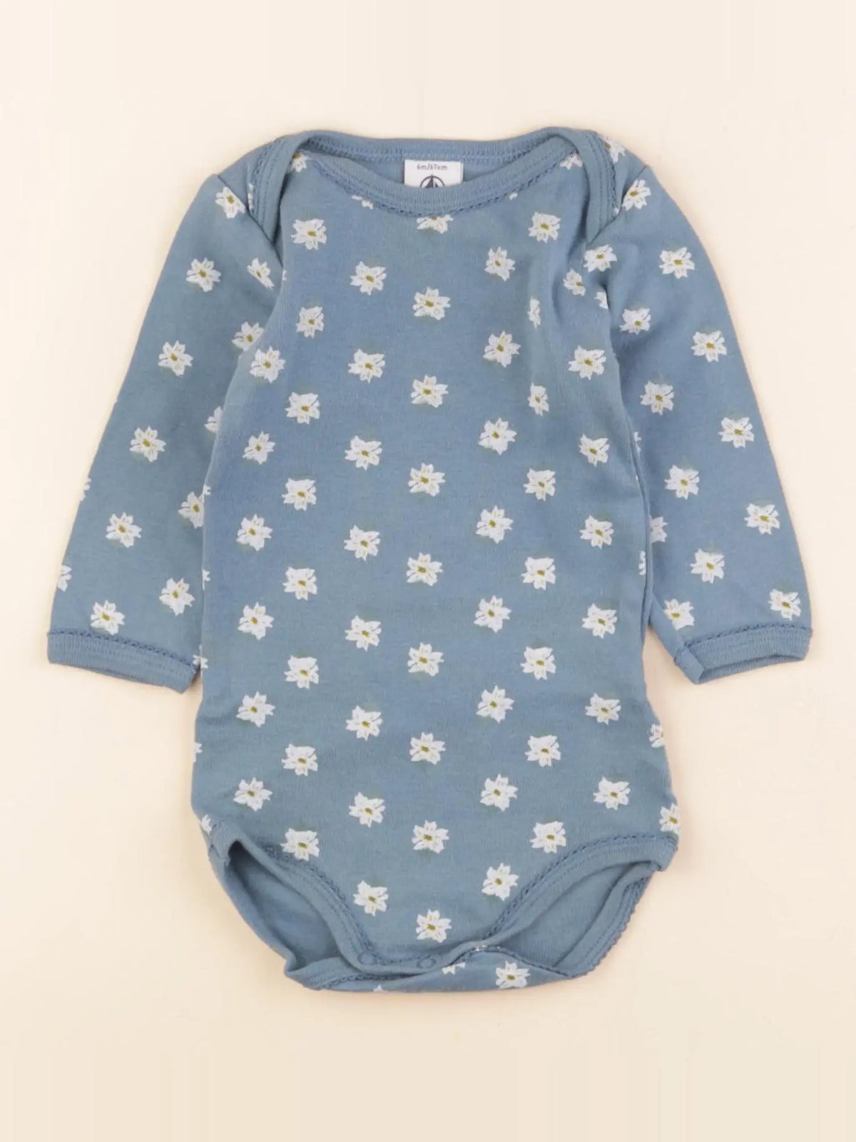 Petit Bateau - body bleu - 6 mois