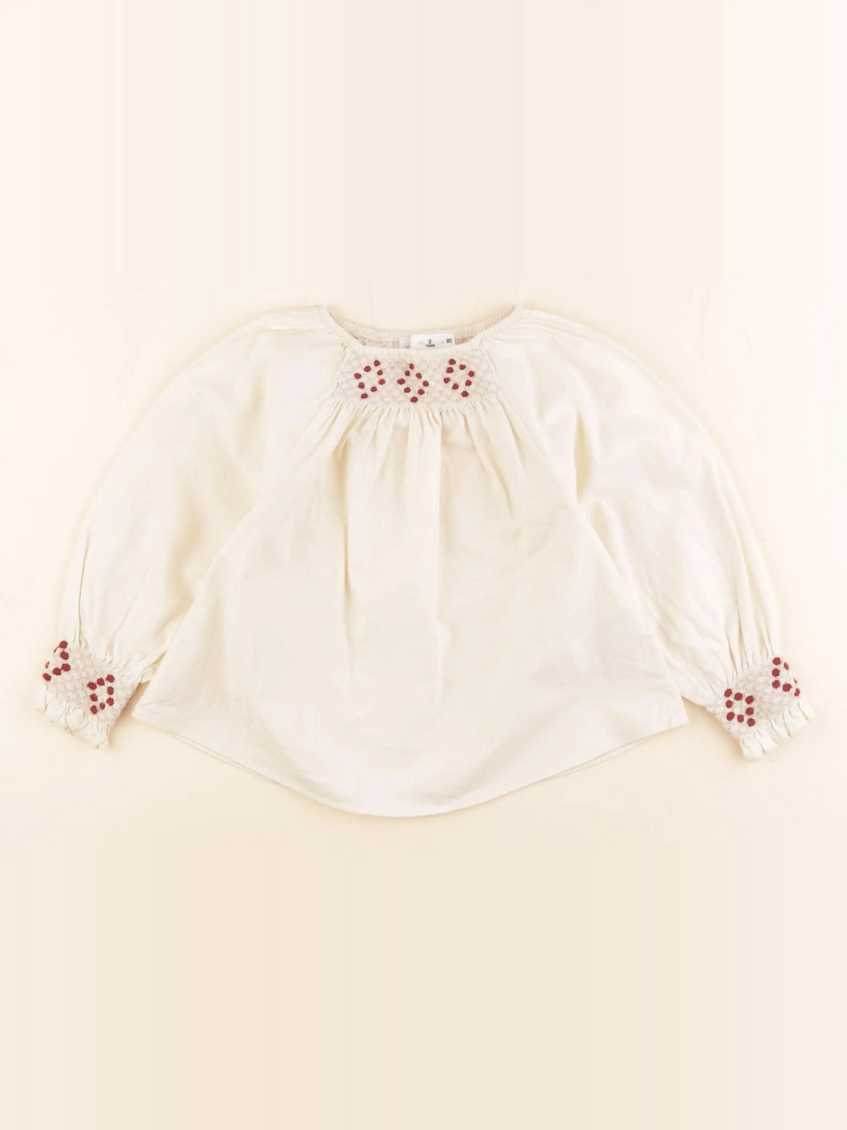 Zara - blouse beige - 2 ans
