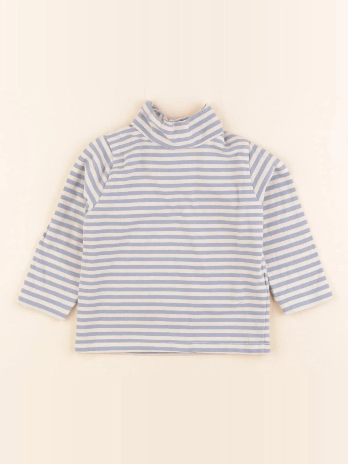 Vertbaudet - sous-pull bleu - 12 mois