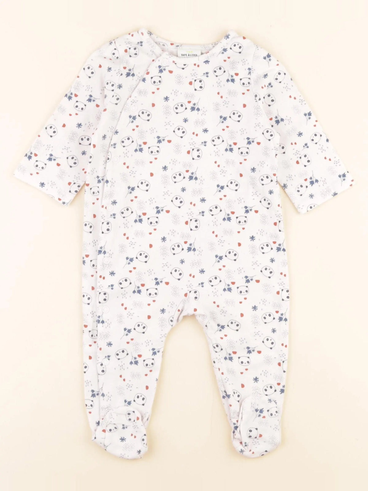 Tape à l'oeil - pyjama coton blanc - 9 mois