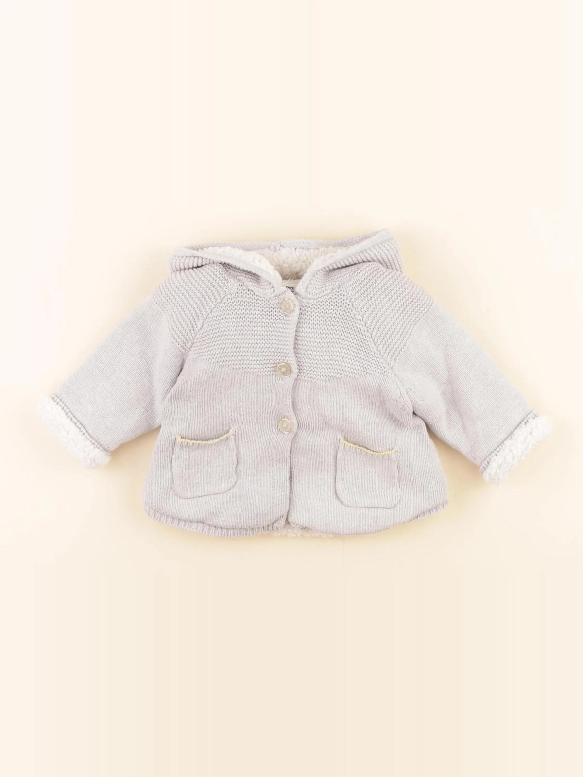 Tape à l'oeil - veste doublé gris - 3 mois