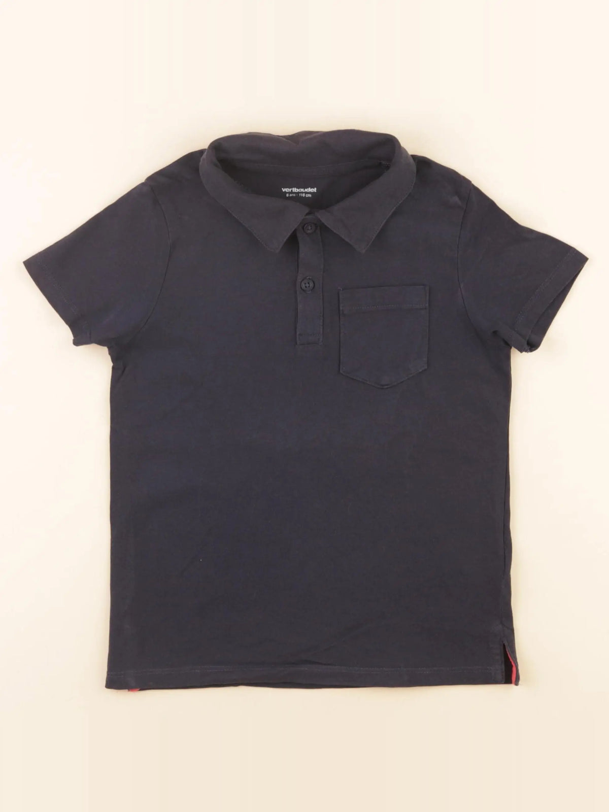 Vertbaudet - polo bleu - 6 ans
