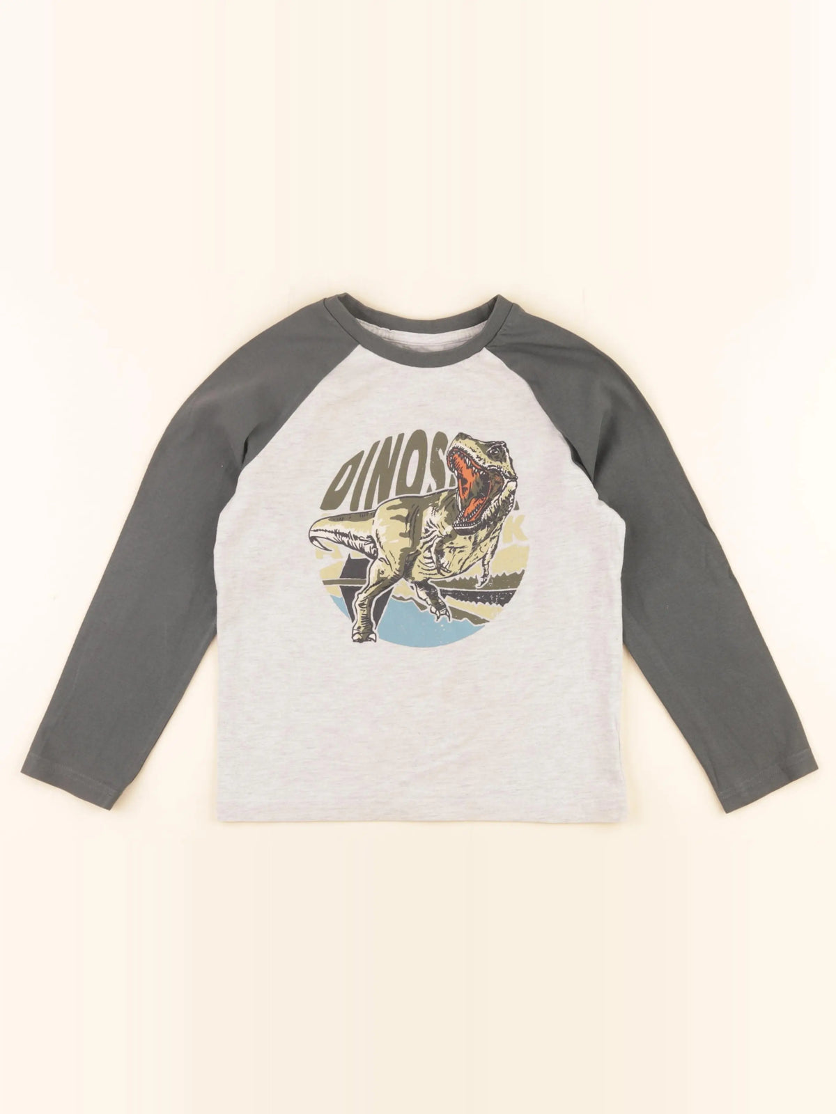 Vertbaudet - tee-shirt gris, vert - 6 ans