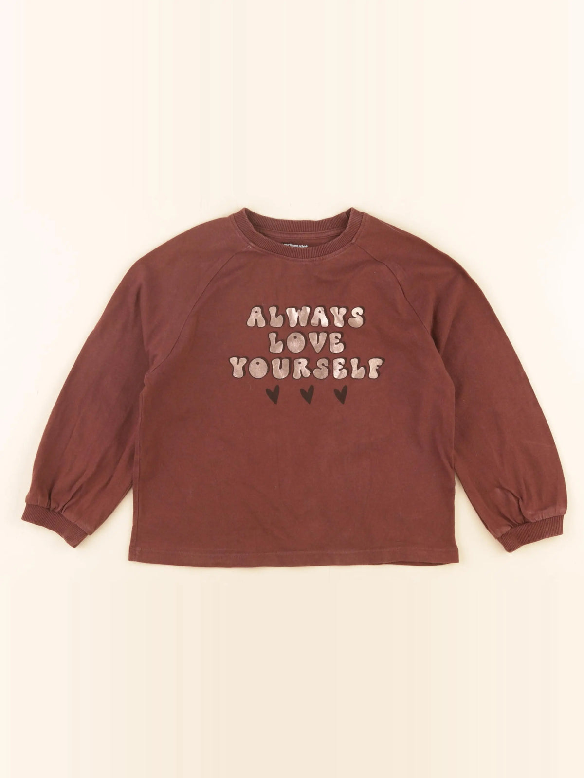 Vertbaudet - tee-shirt marron - 6 ans