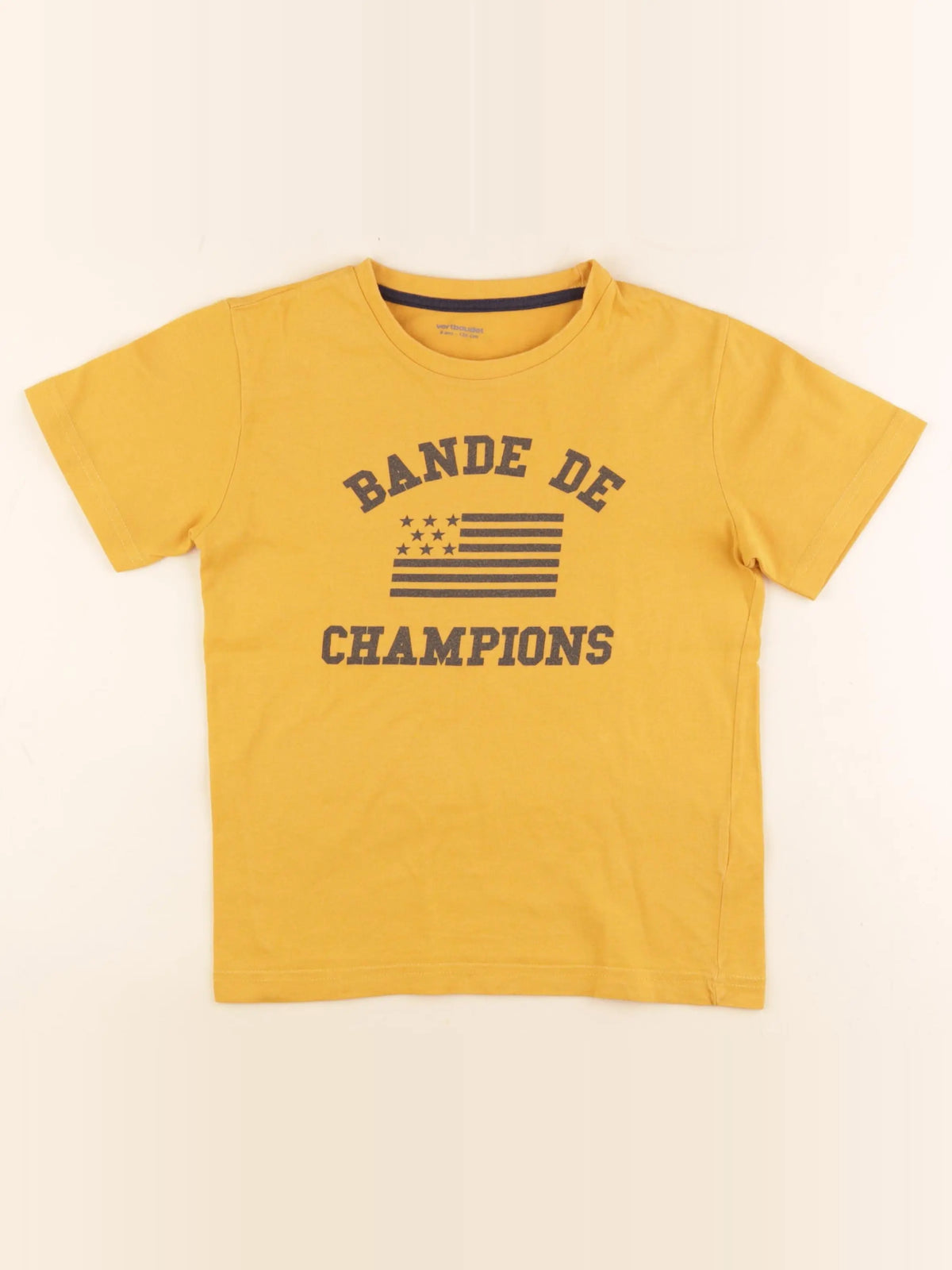 Vertbaudet - tee-shirt jaune - 8 ans
