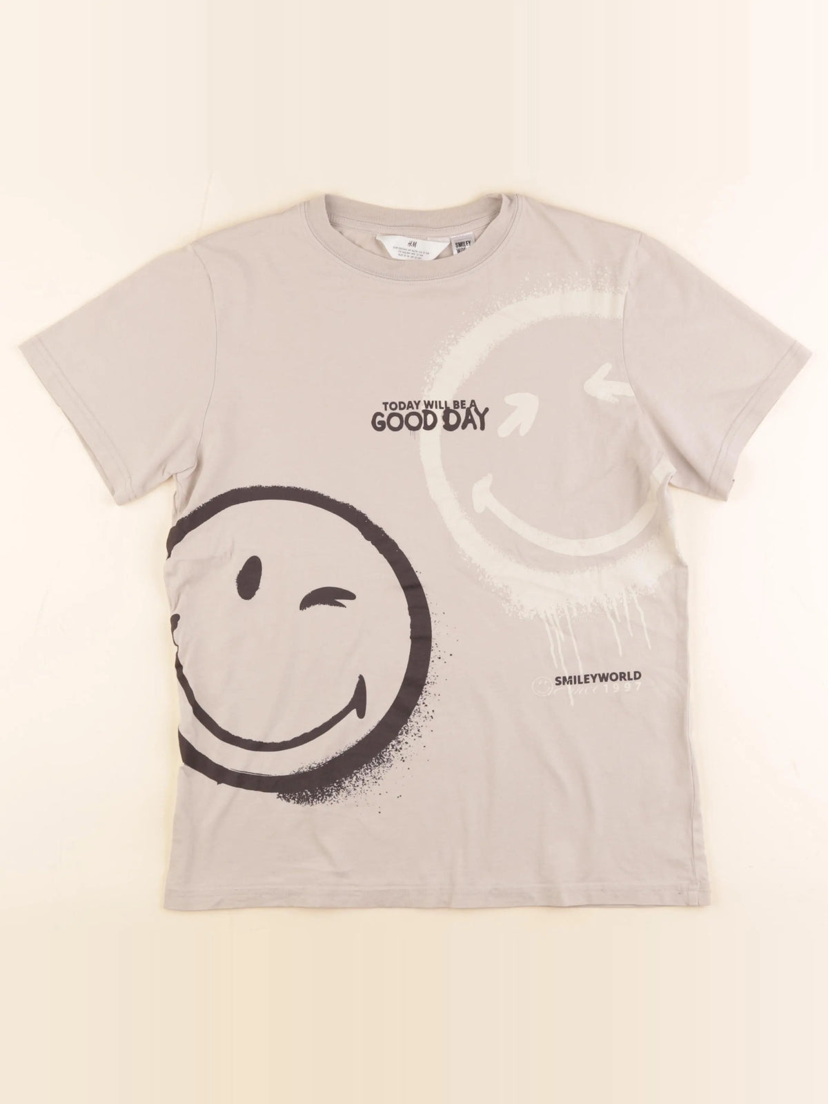 H&M - tee-shirt gris - 13/14 ans