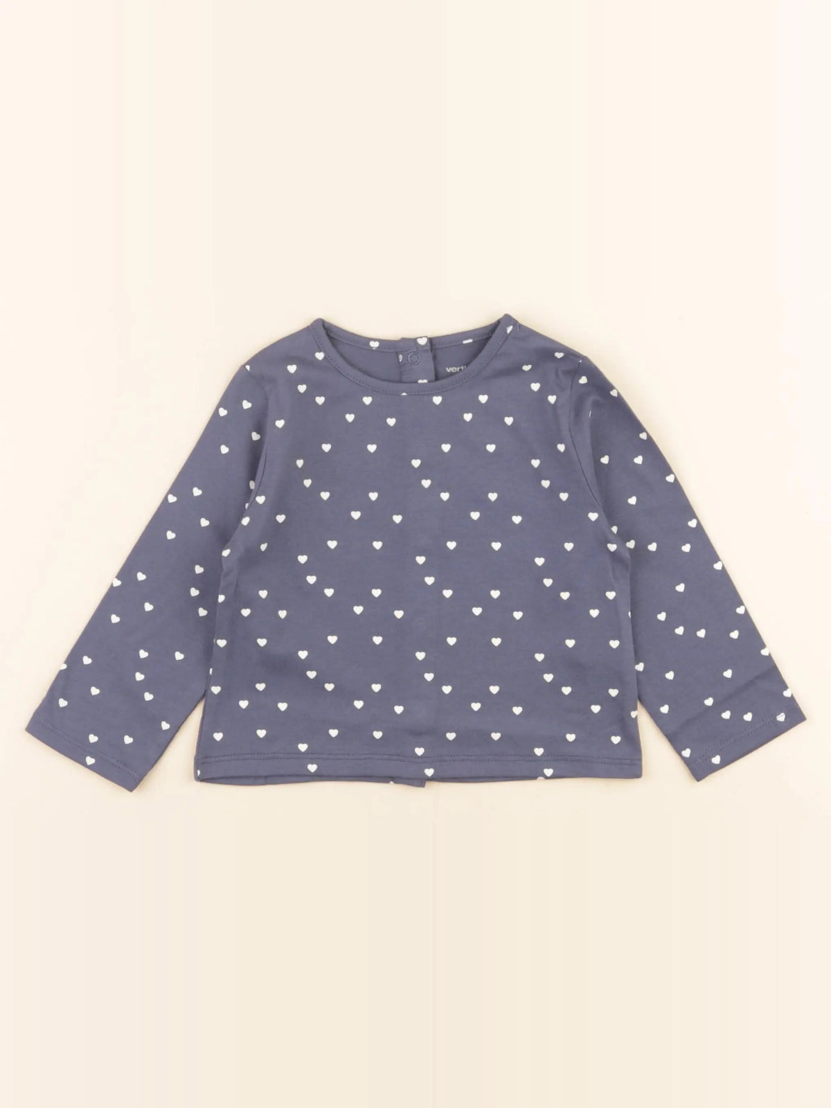Vertbaudet - tee-shirt bleu, blanc - 9 mois