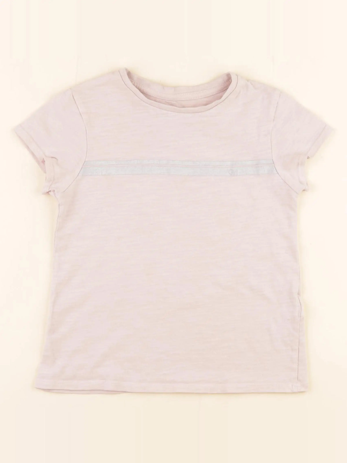 Vertbaudet - tee-shirt argent, rose - 6 ans