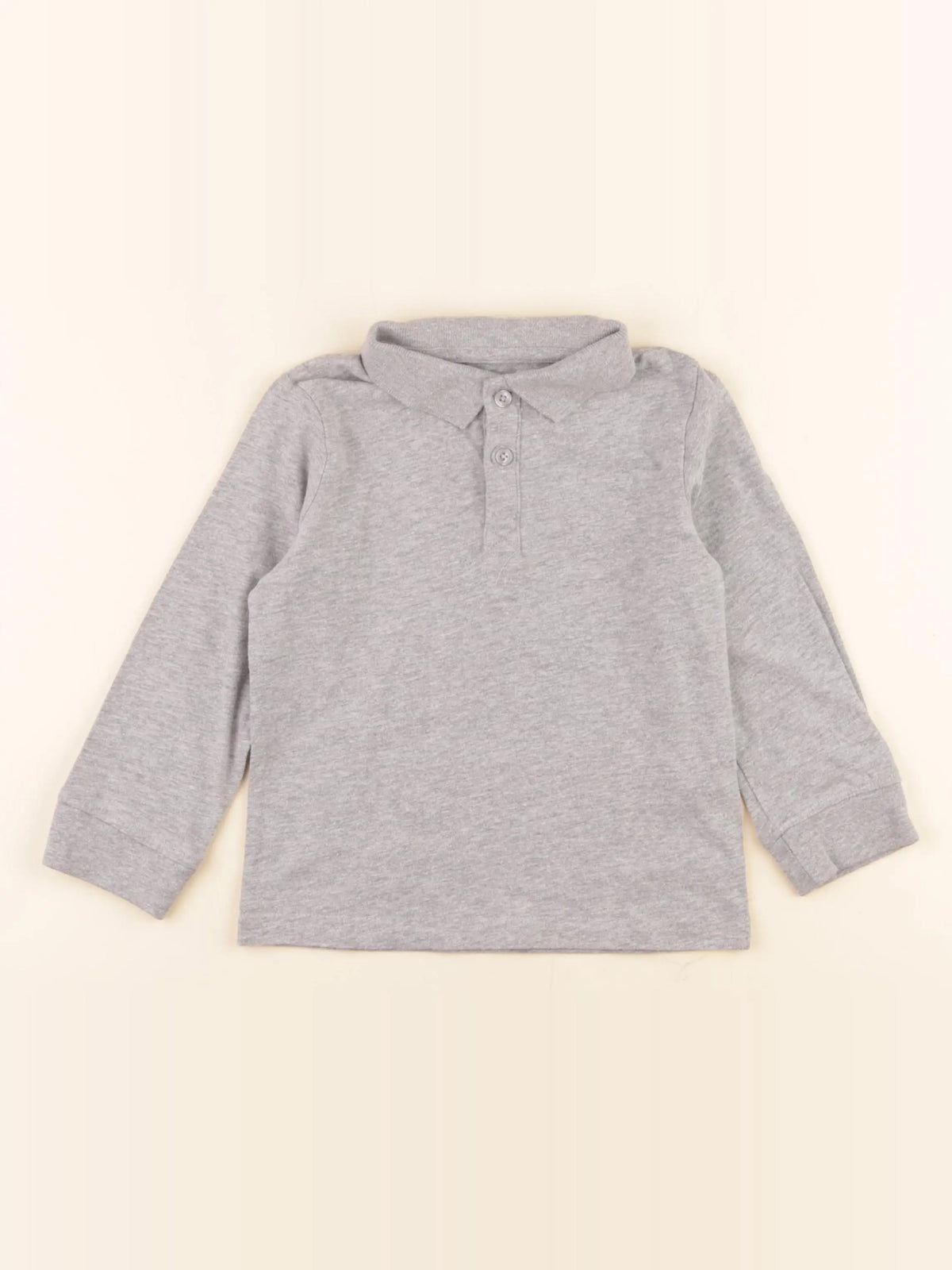 Vertbaudet - polo gris - 4 ans