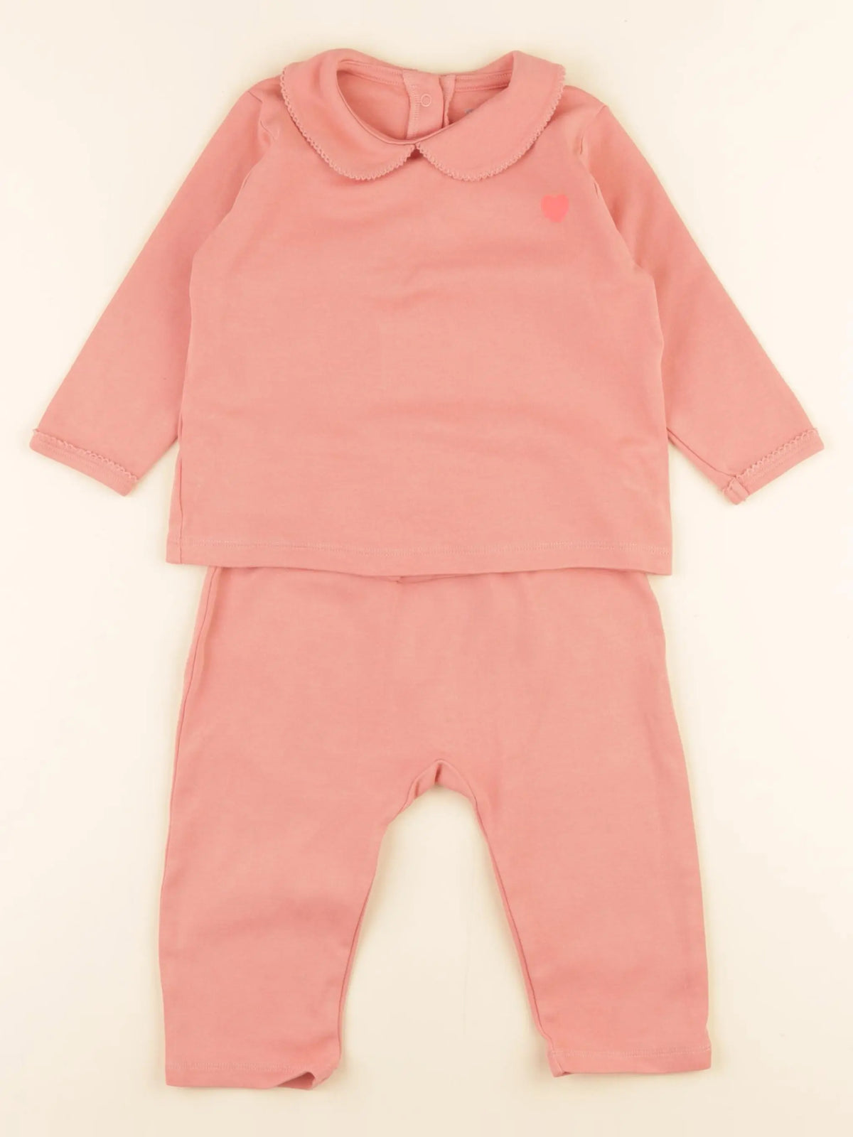 Vertbaudet - pyjama coton rose - 18 mois