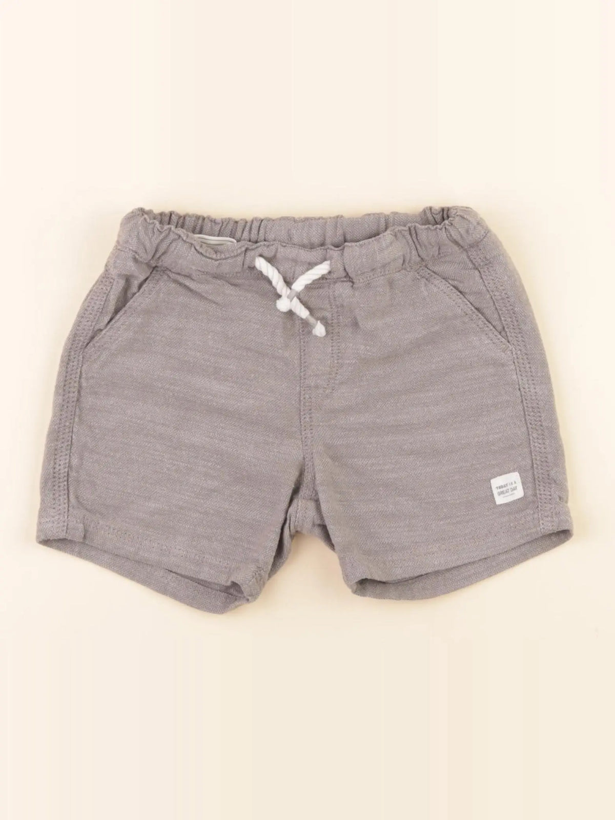 H&M - short gris - 12/18 mois