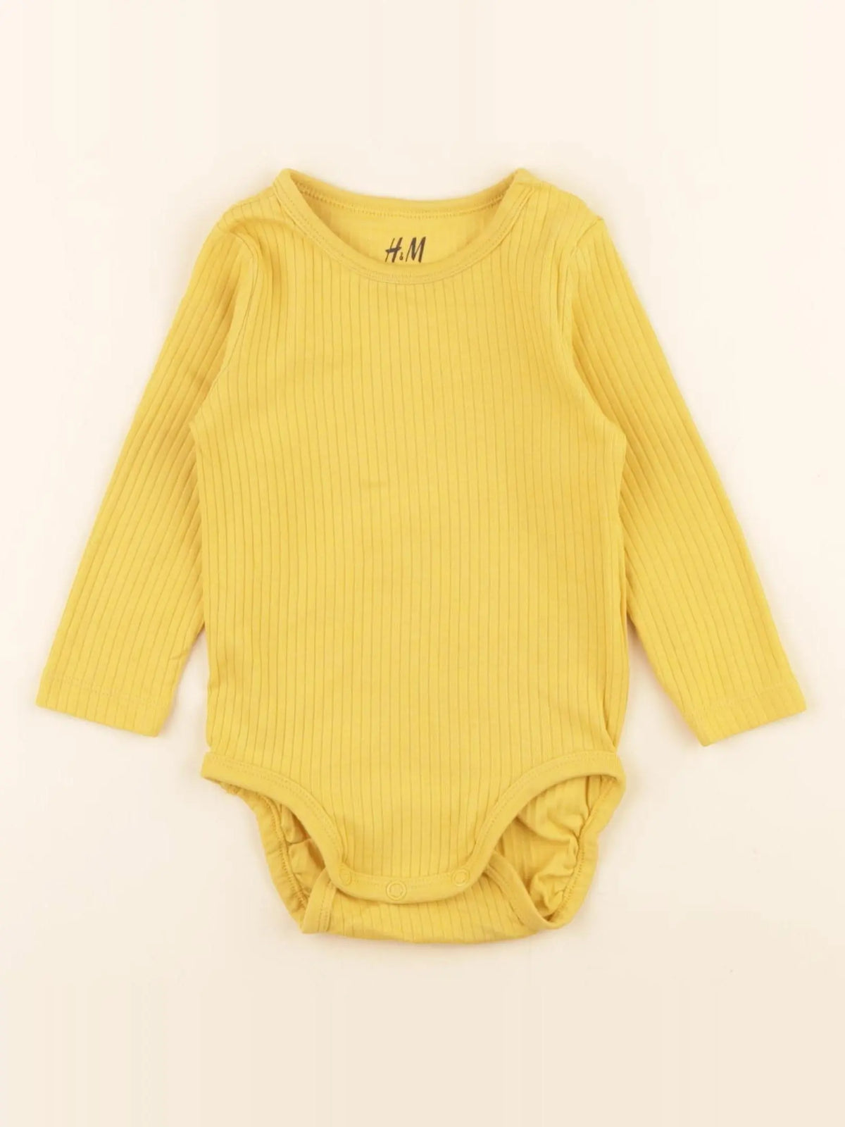 H&M - body jaune - 4/6 mois