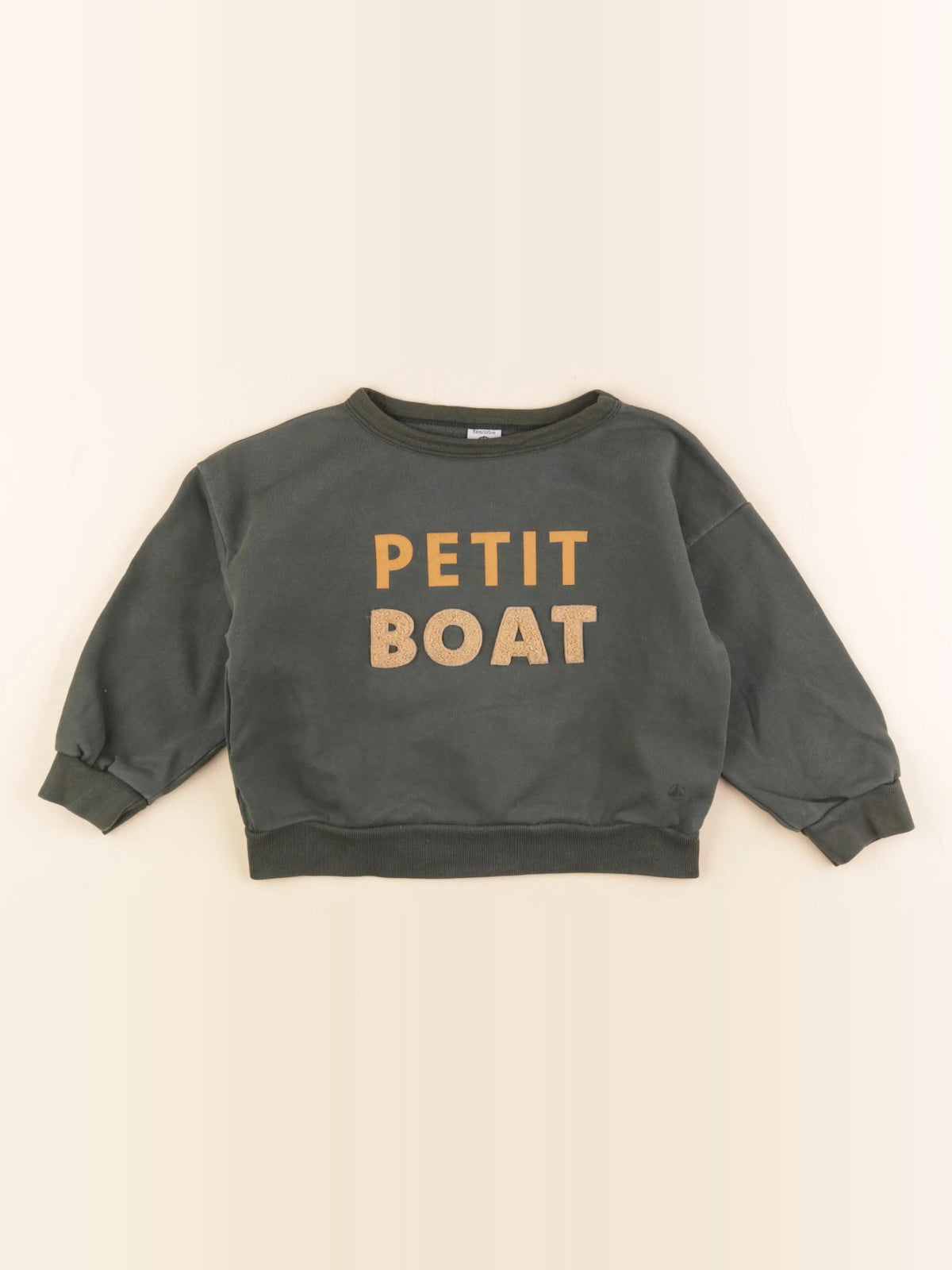 Petit Bateau - sweat vert - 5 ans