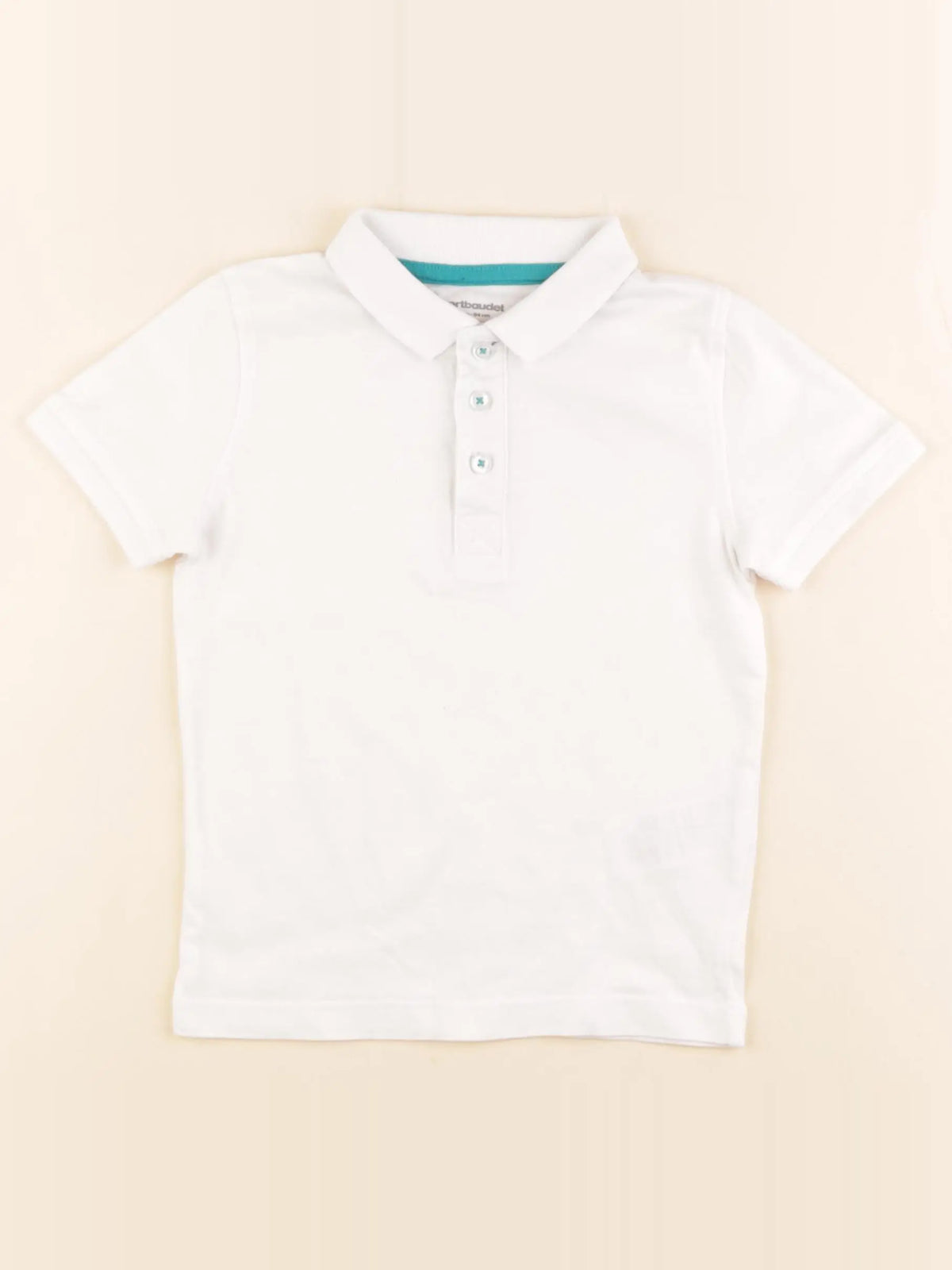 Vertbaudet - polo blanc - 3 ans