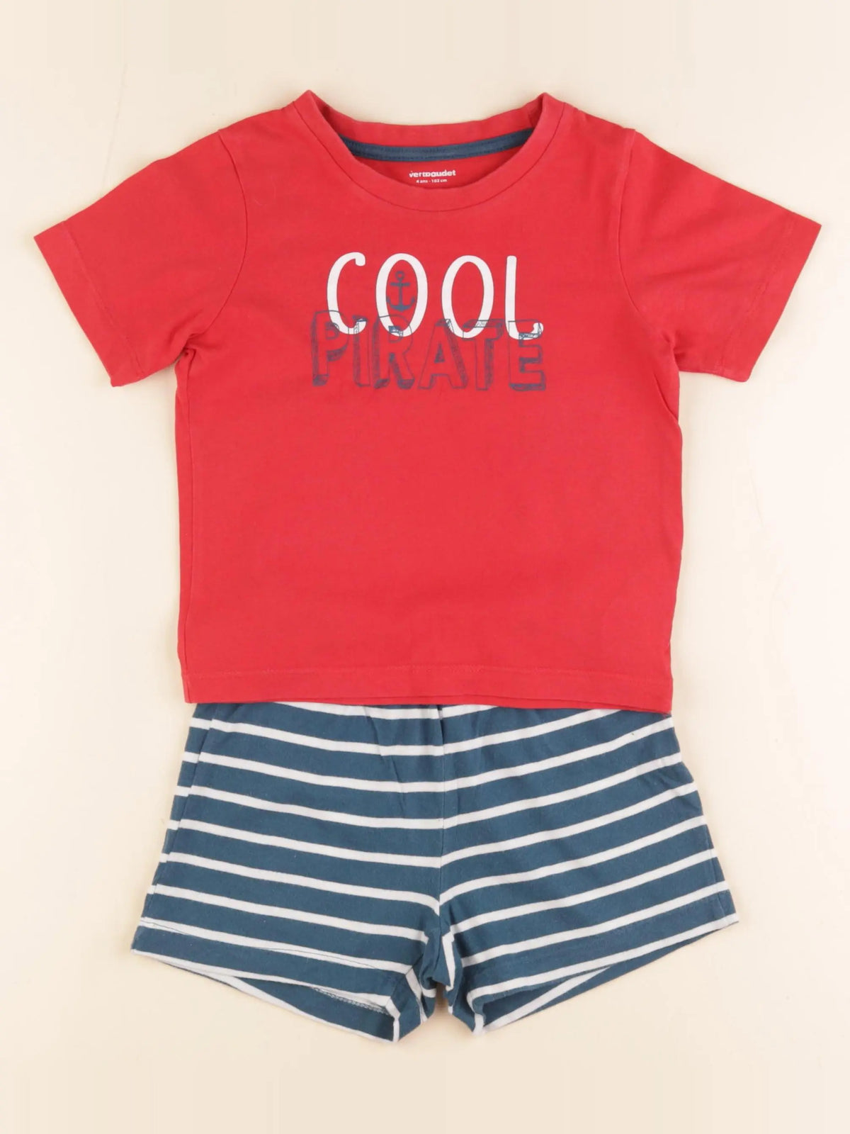Vertbaudet - pyjama coton multicolore - 4 ans