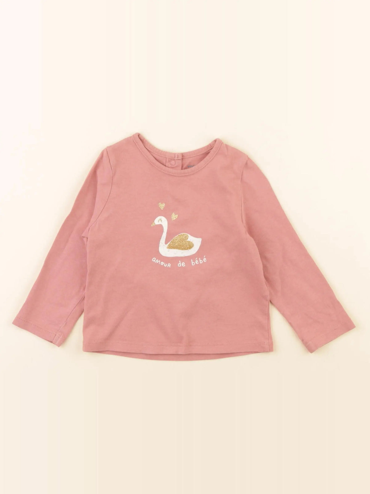 Vertbaudet - tee-shirt rose - 12 mois