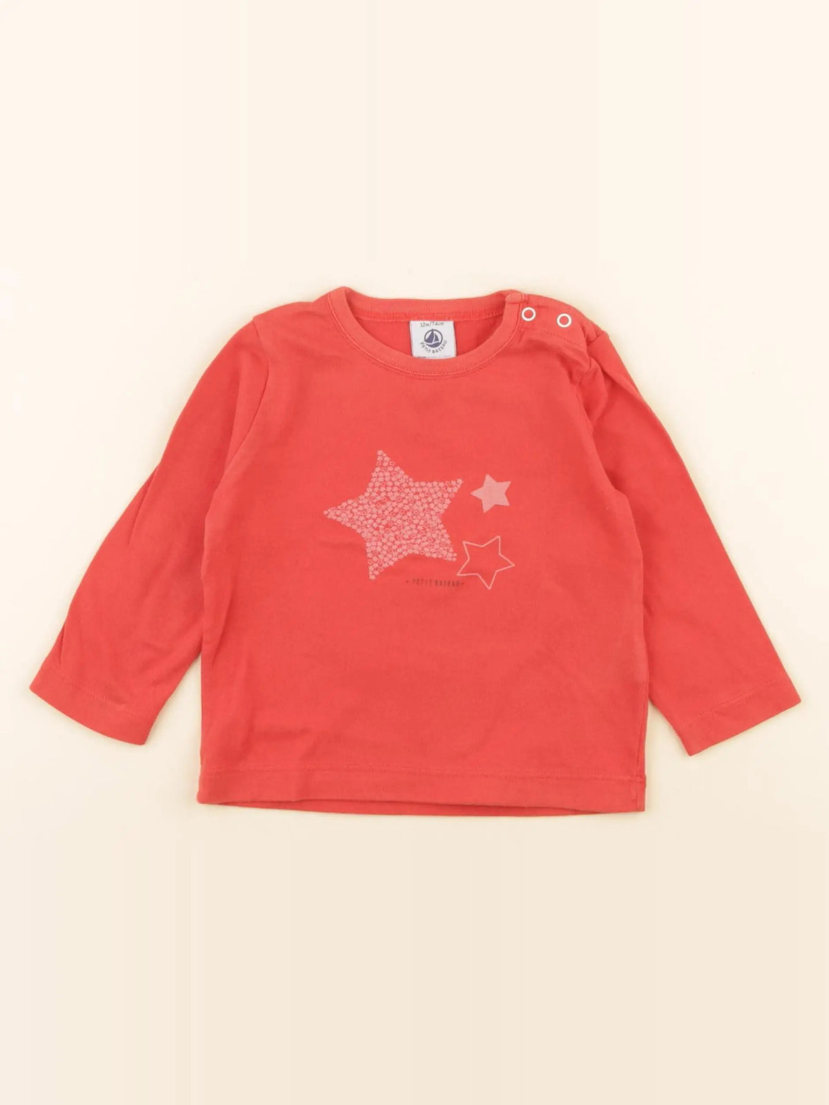 Petit Bateau - tee-shirt orange - 12 mois
