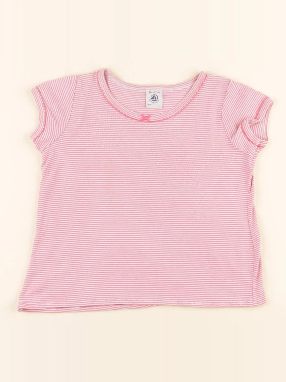 Petit Bateau - maillot de corps rose - 4 ans