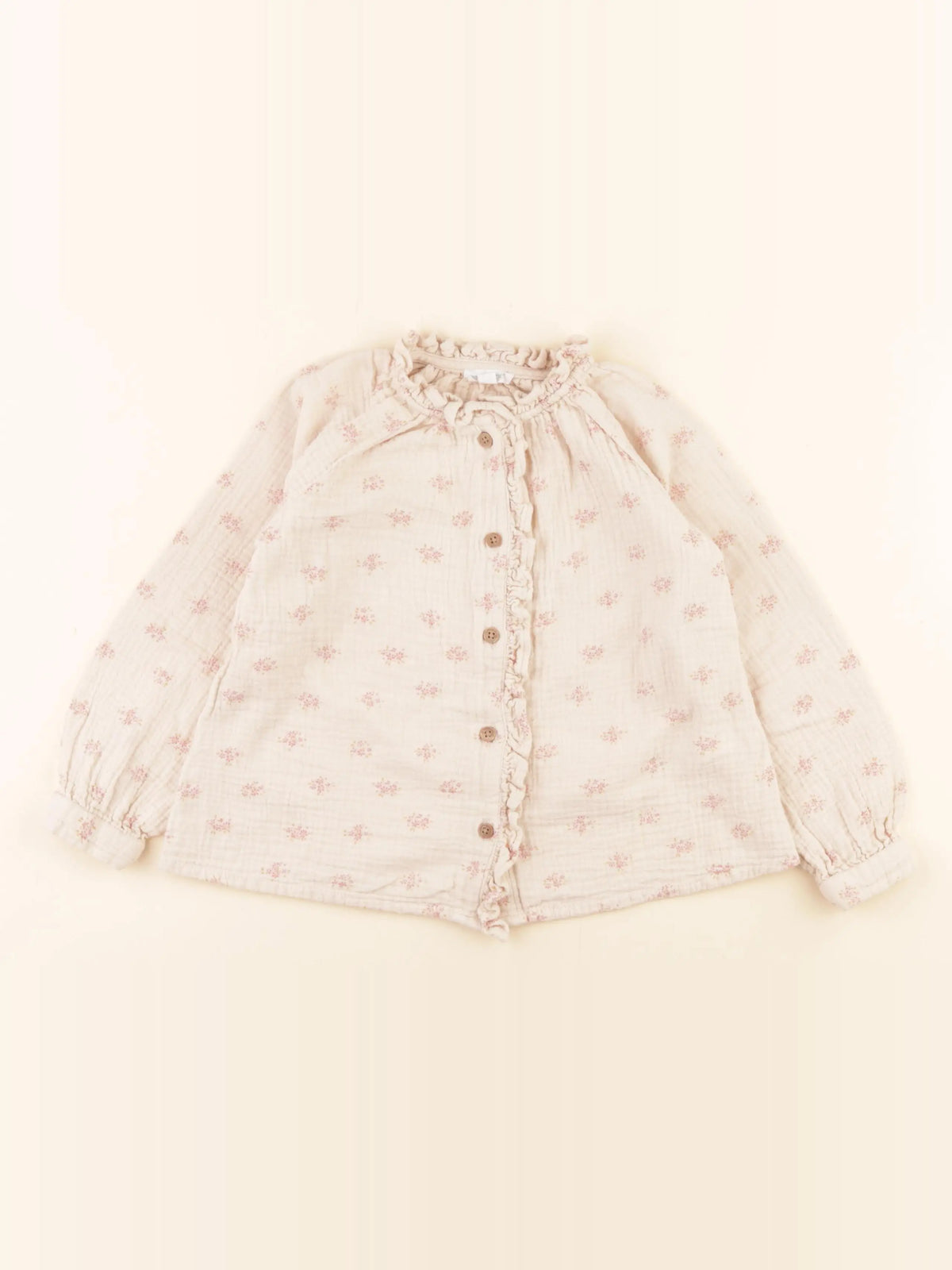 Vertbaudet - blouse beige - 5 ans