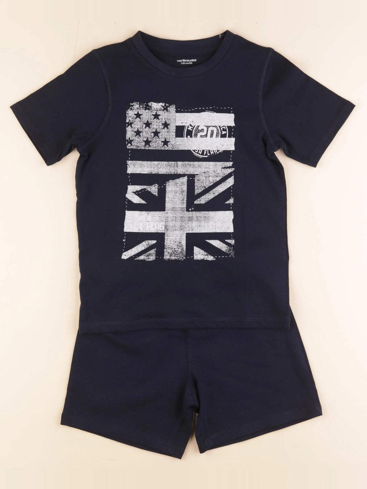 Vertbaudet - pyjama coton bleu - 8 ans