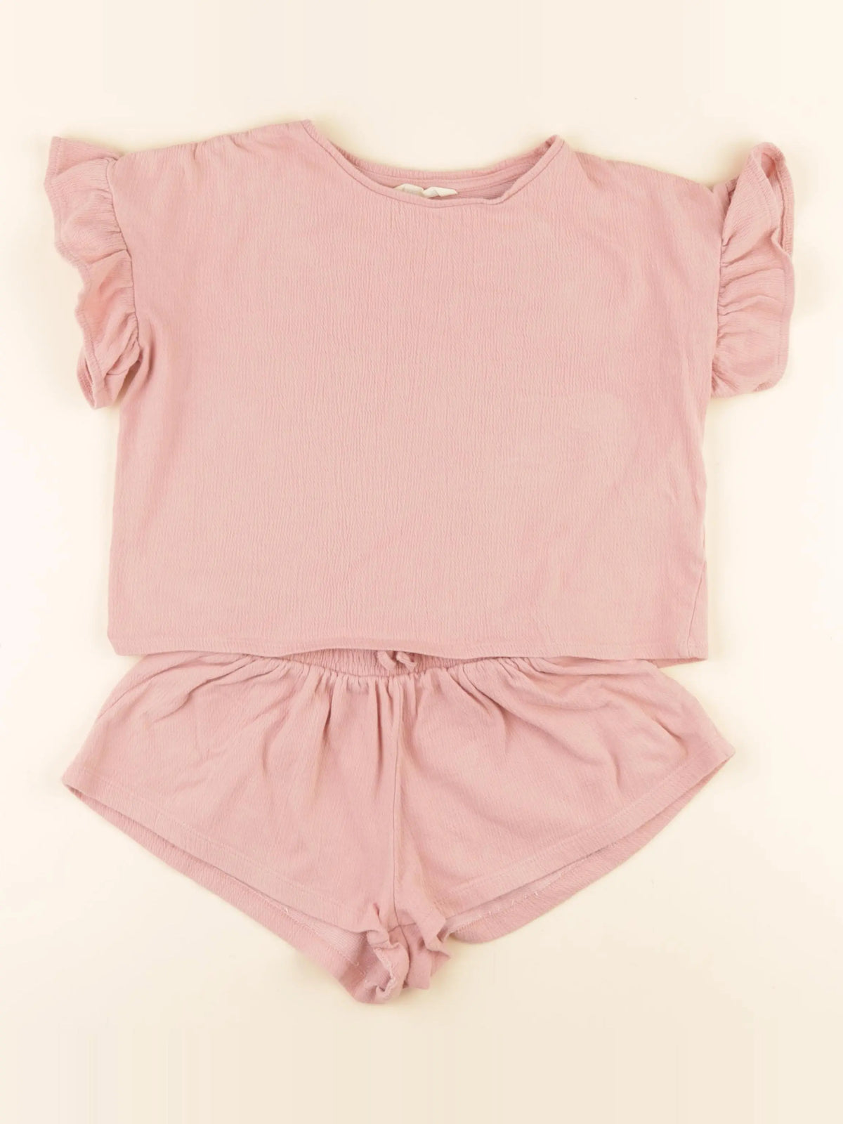 H&M - pyjama coton rose - 4/5 ans