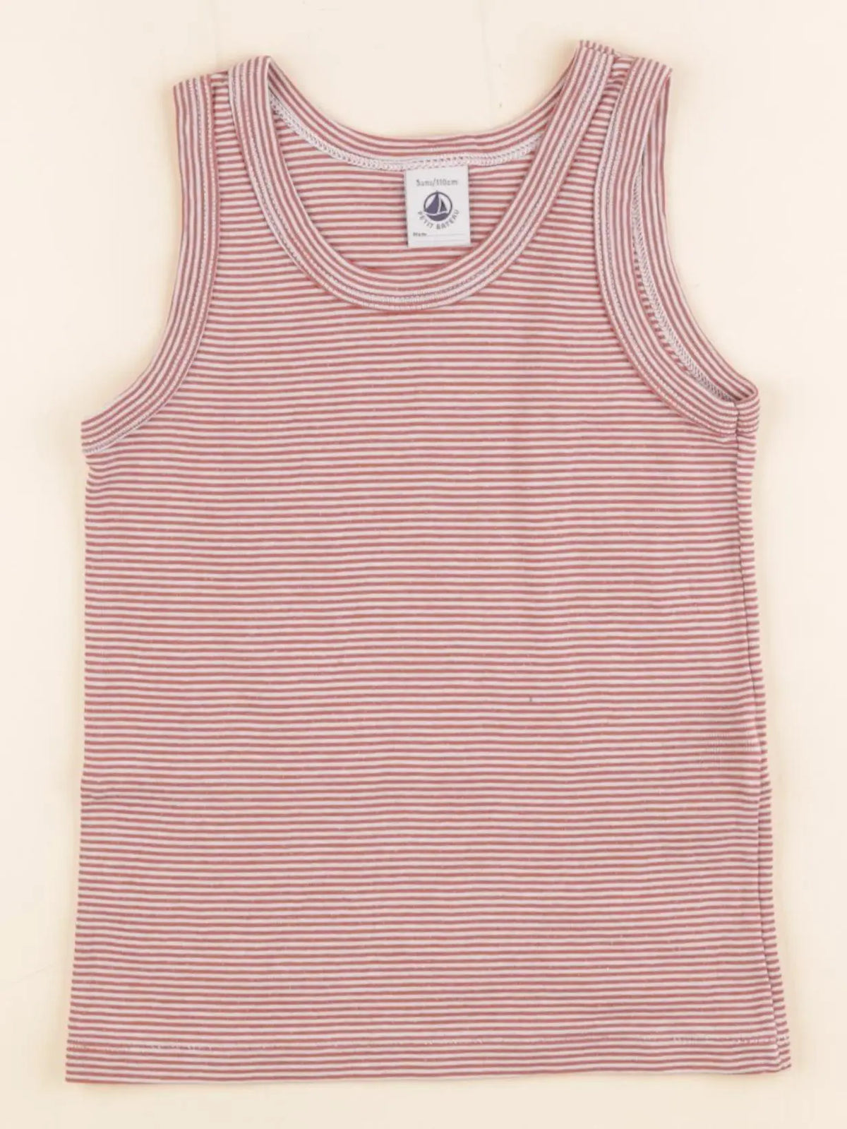 Petit Bateau - maillot de corps rouge - 5 ans