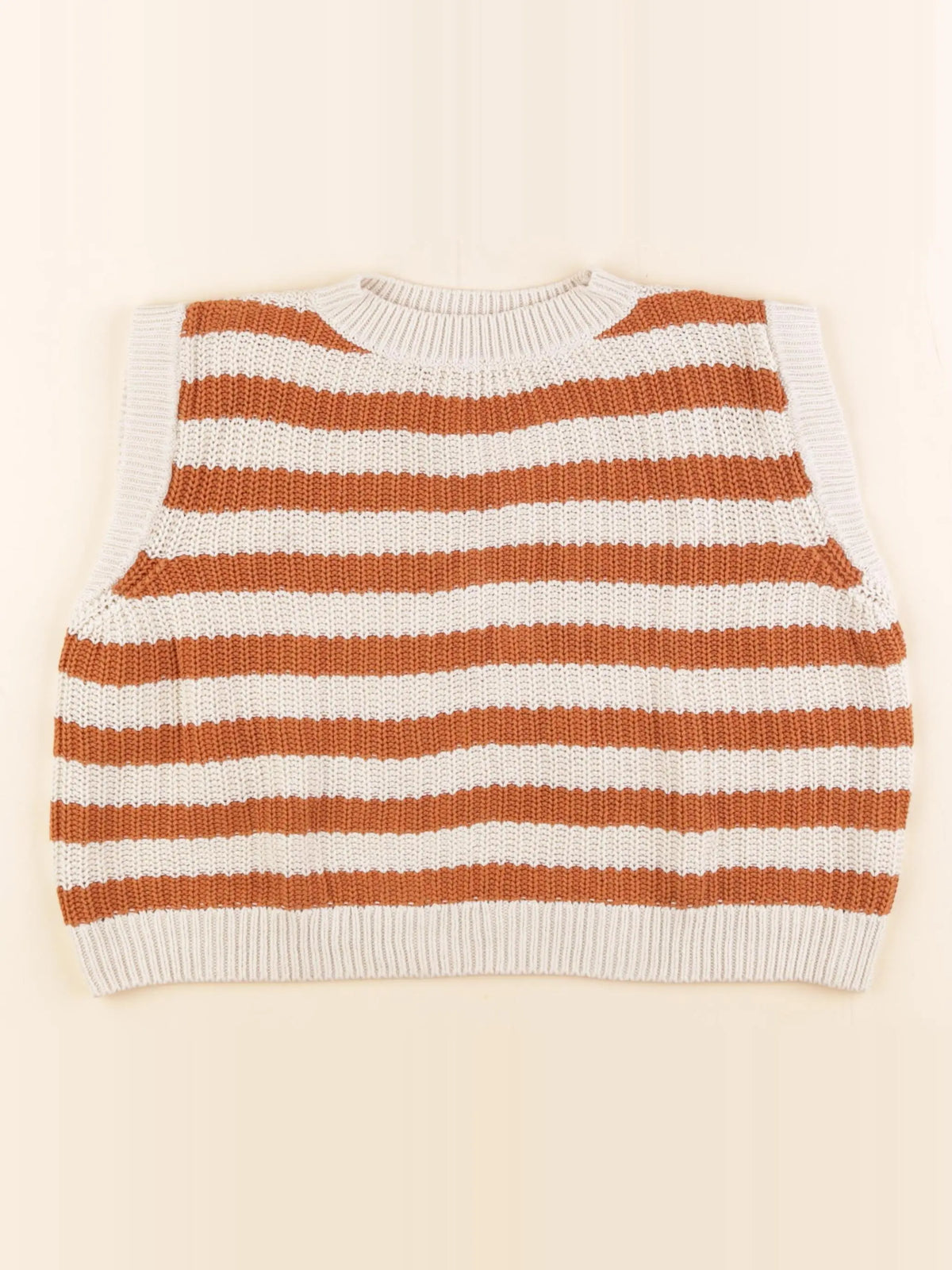 Vertbaudet - pull beige, marron - 8 ans