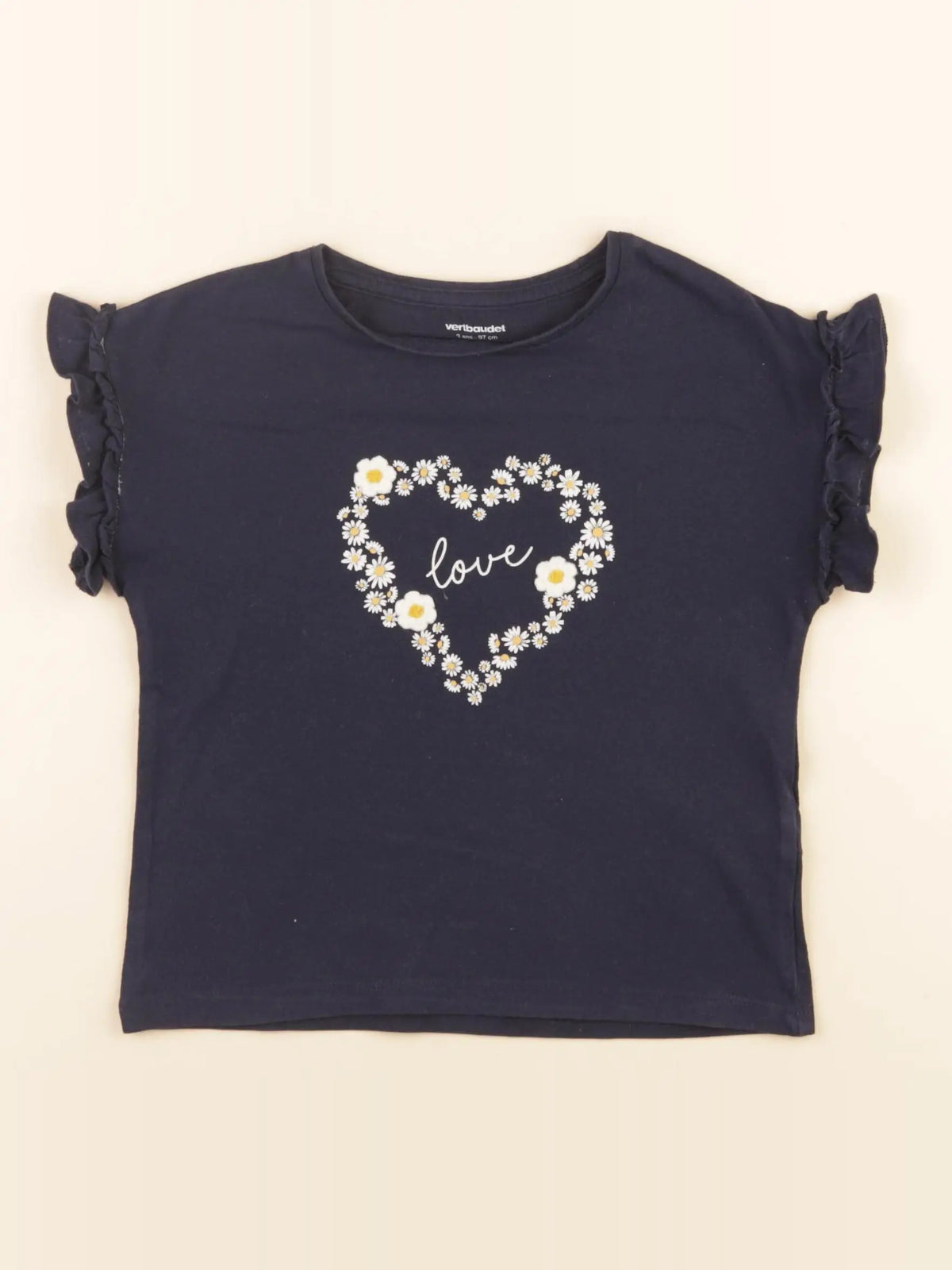 Vertbaudet - tee-shirt bleu - 3 ans
