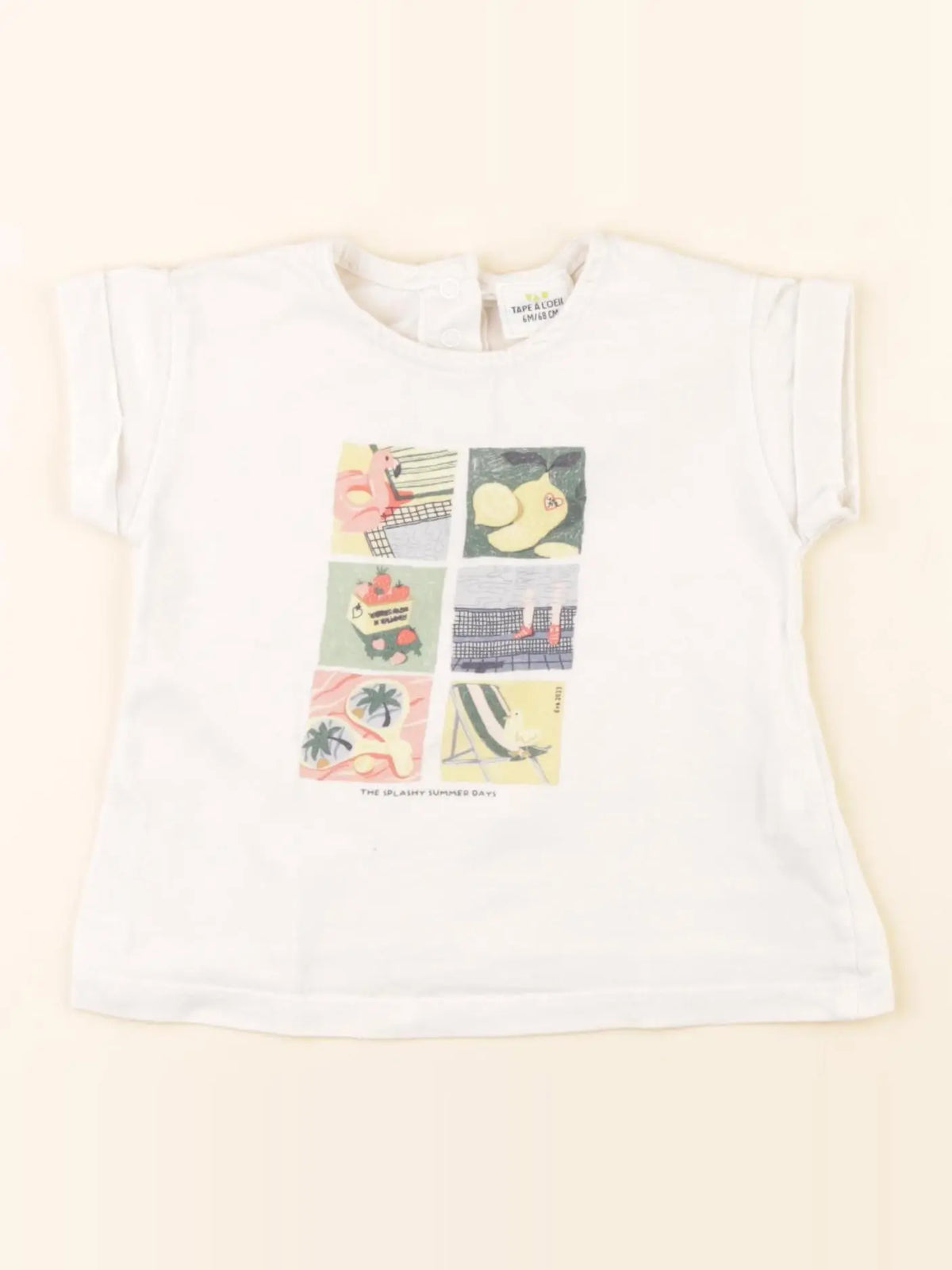 Tape à l'oeil - tee-shirt beige - 6 mois