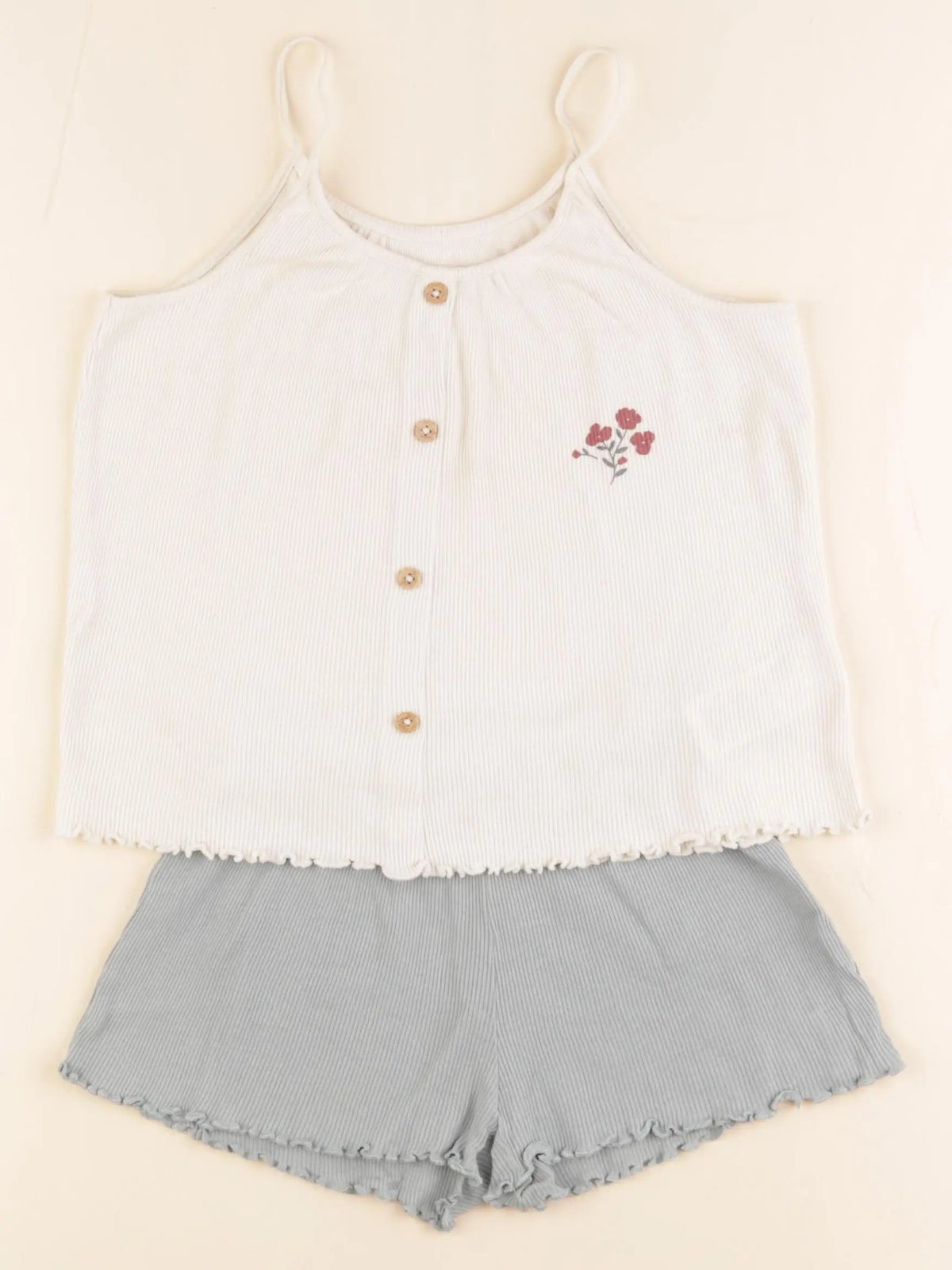 Vertbaudet - pyjama coton beige, vert - 5 ans