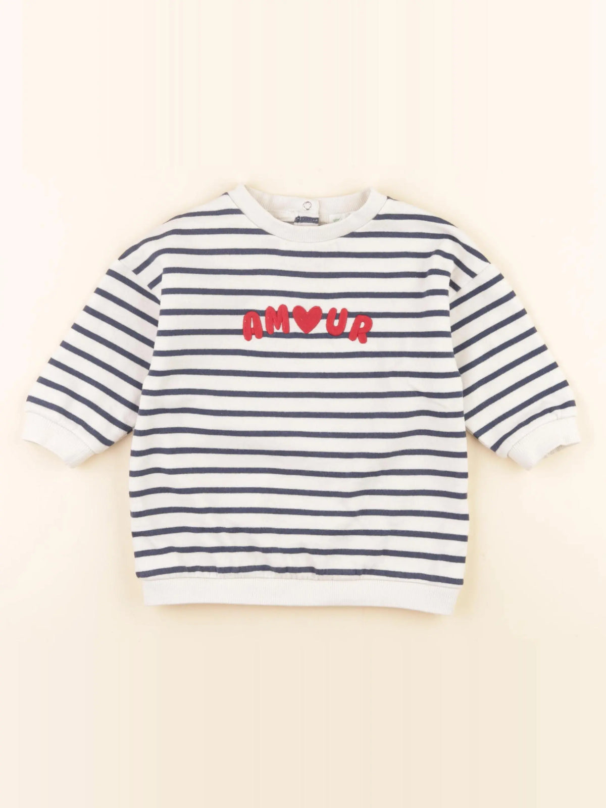 Vertbaudet - robe bleu, blanc - 12 mois