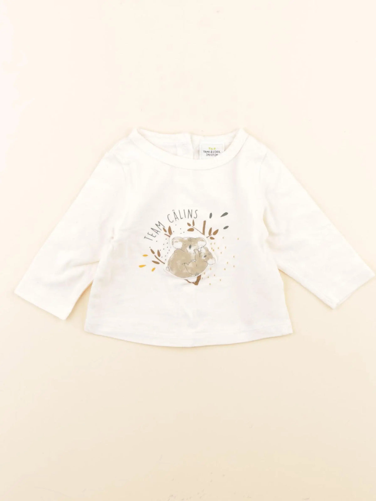 Tape à l'oeil - tee-shirt beige - 3 mois