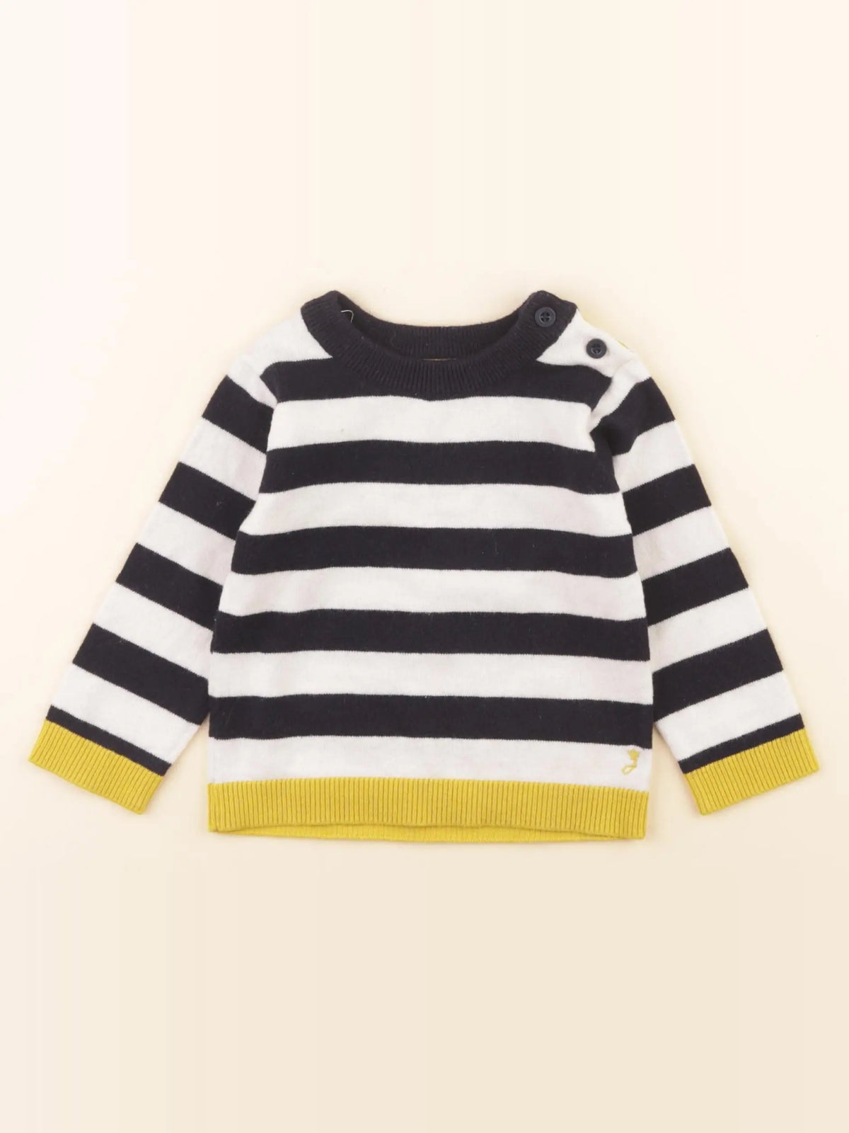Jacadi - pull beige, bleu - 12 mois
