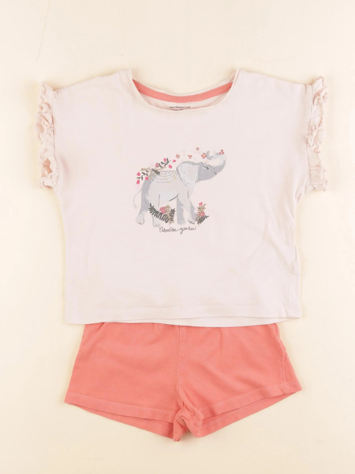 Vertbaudet - pyjama coton rose - 4 ans