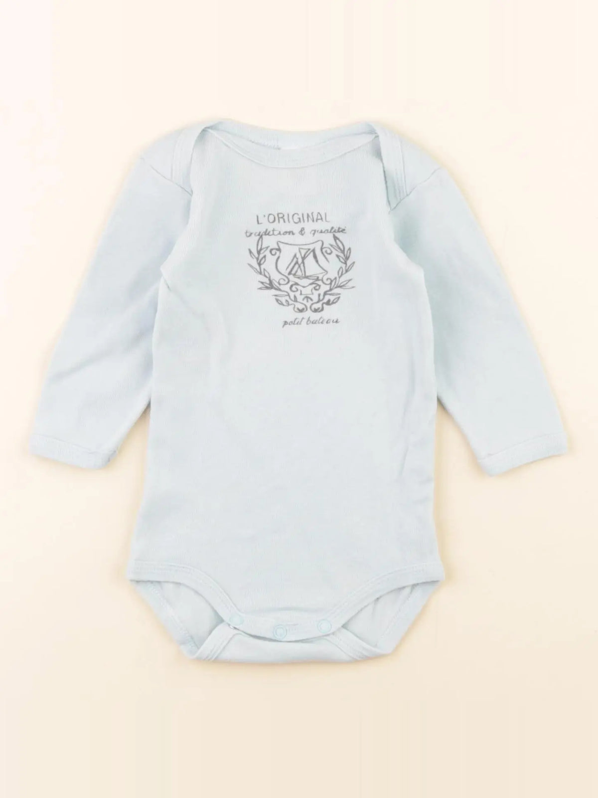 Petit Bateau - body bleu - 3 mois