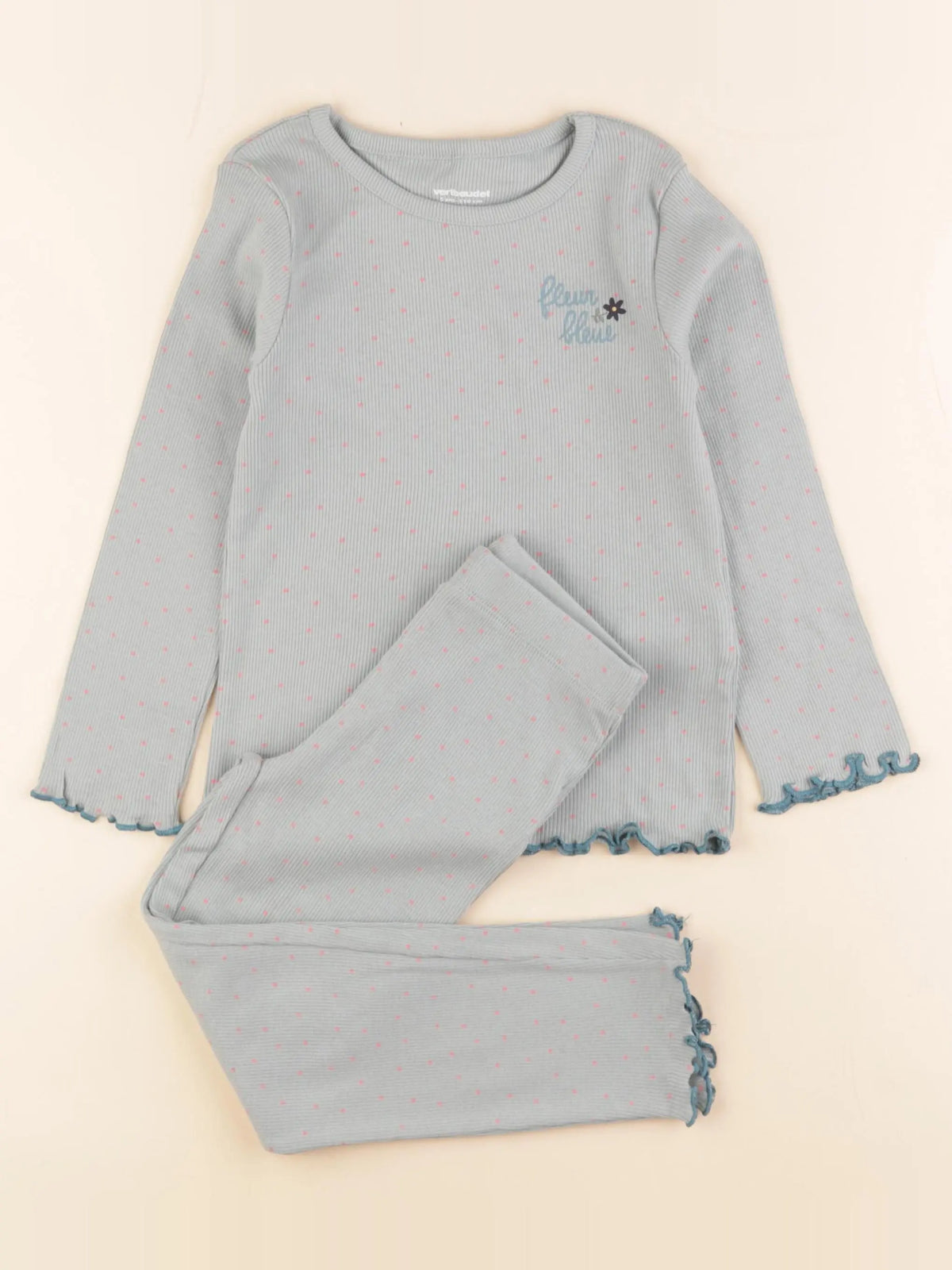Vertbaudet - pyjama coton vert - 5 ans