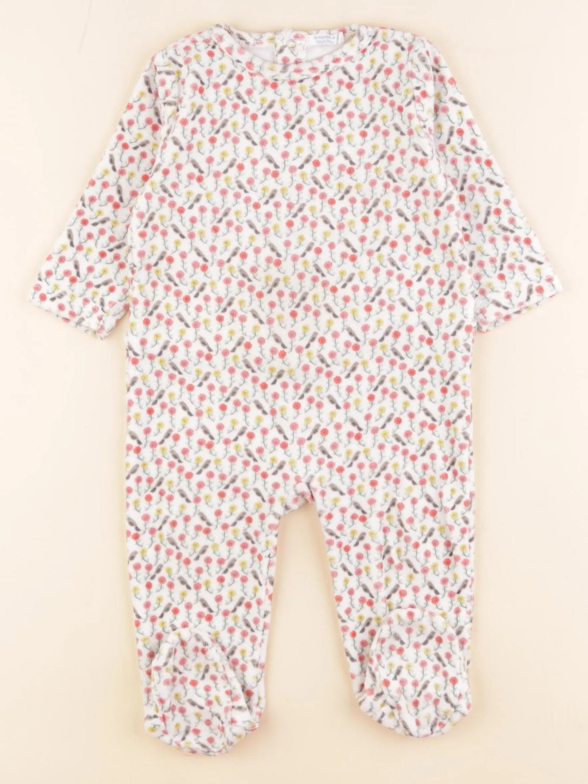 Boutchou - pyjama velours multicolore - 9 mois